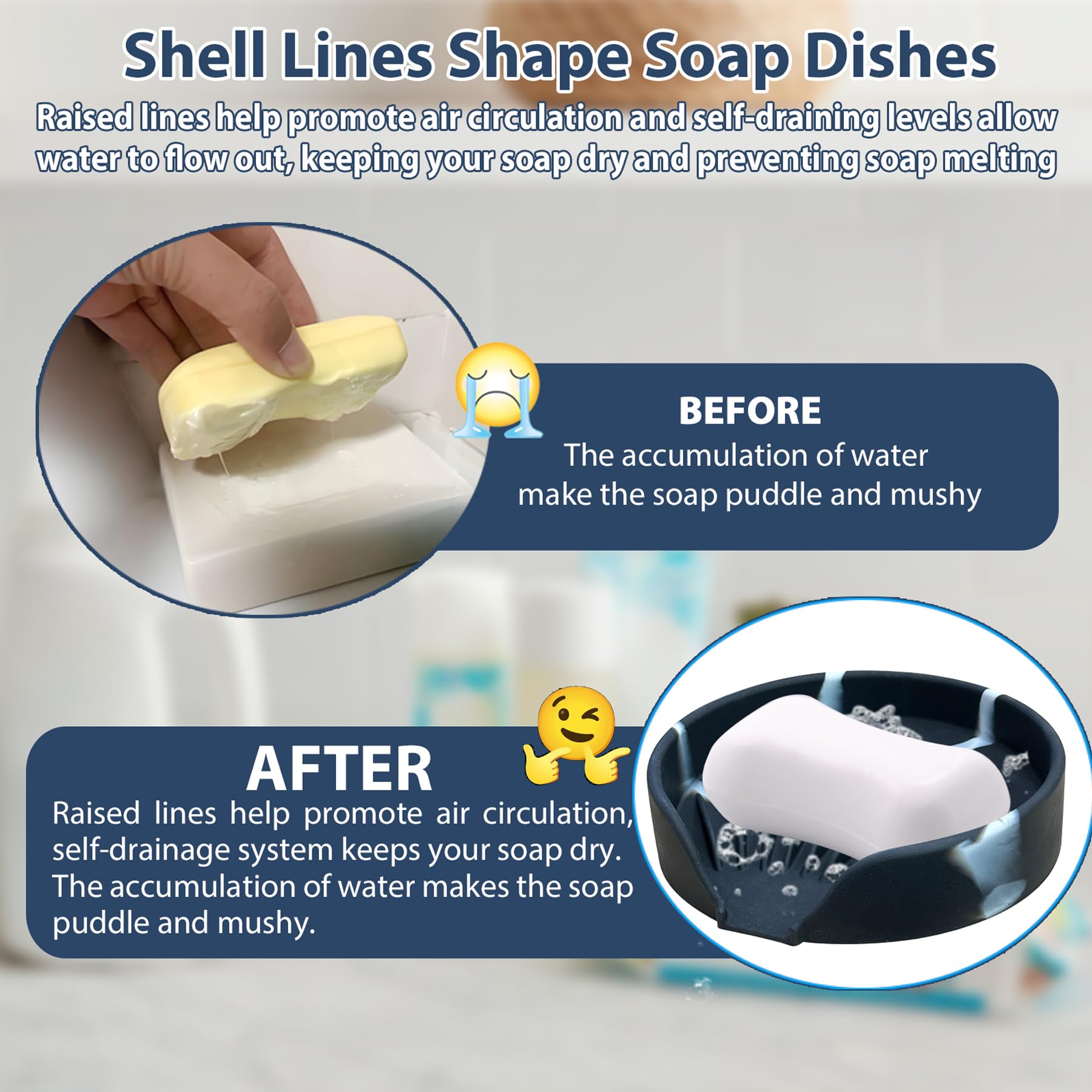 Self Draining Soap Dish
