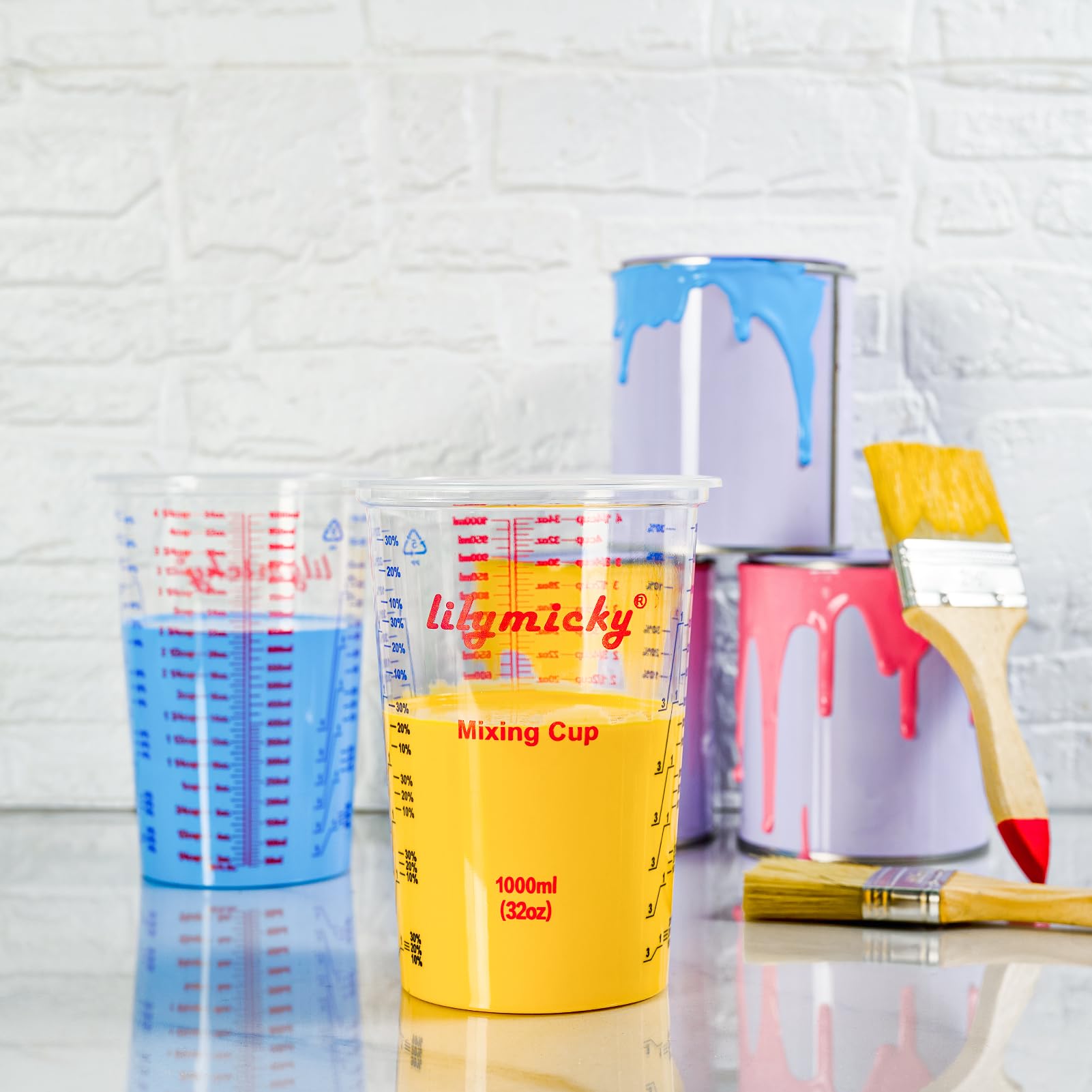 50 Pack Plastic Mixing Cups (50 Count)
