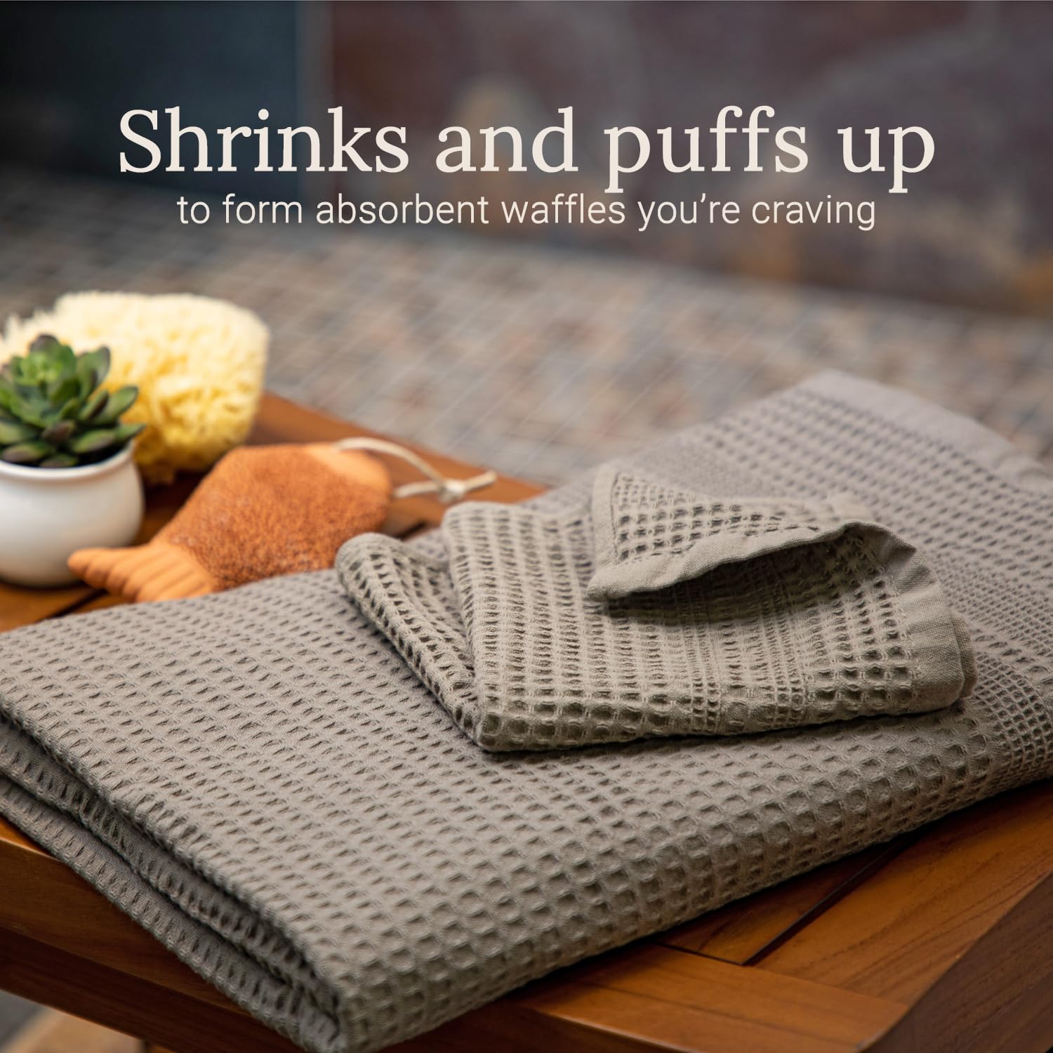 Waffle Towel Set Quick Dry Thin