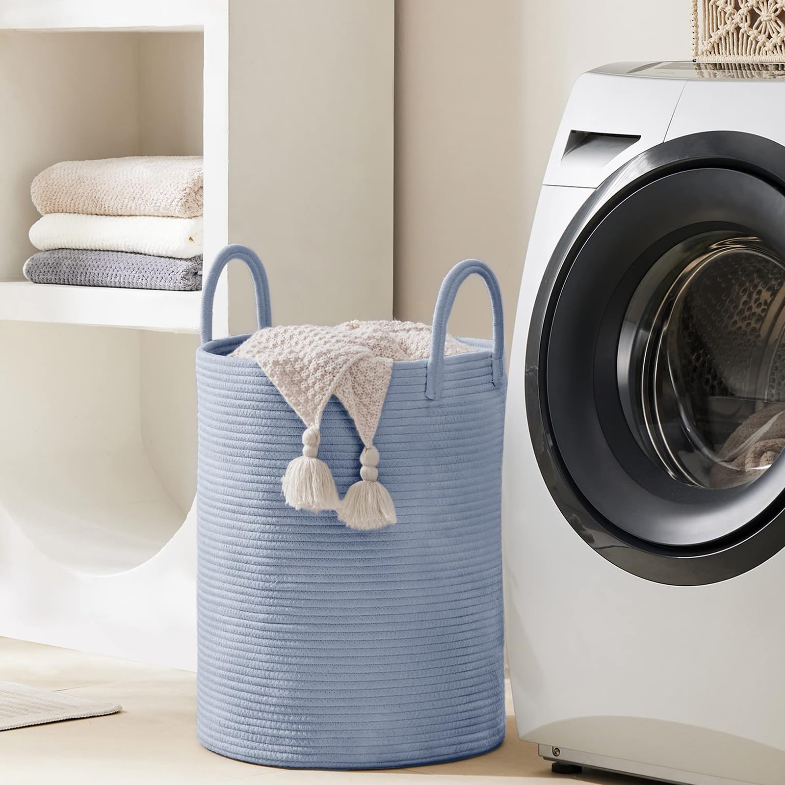 Cotton Rope Laundry Hamper Basket (1961.2133 Fl Oz) - ModHome Supplies