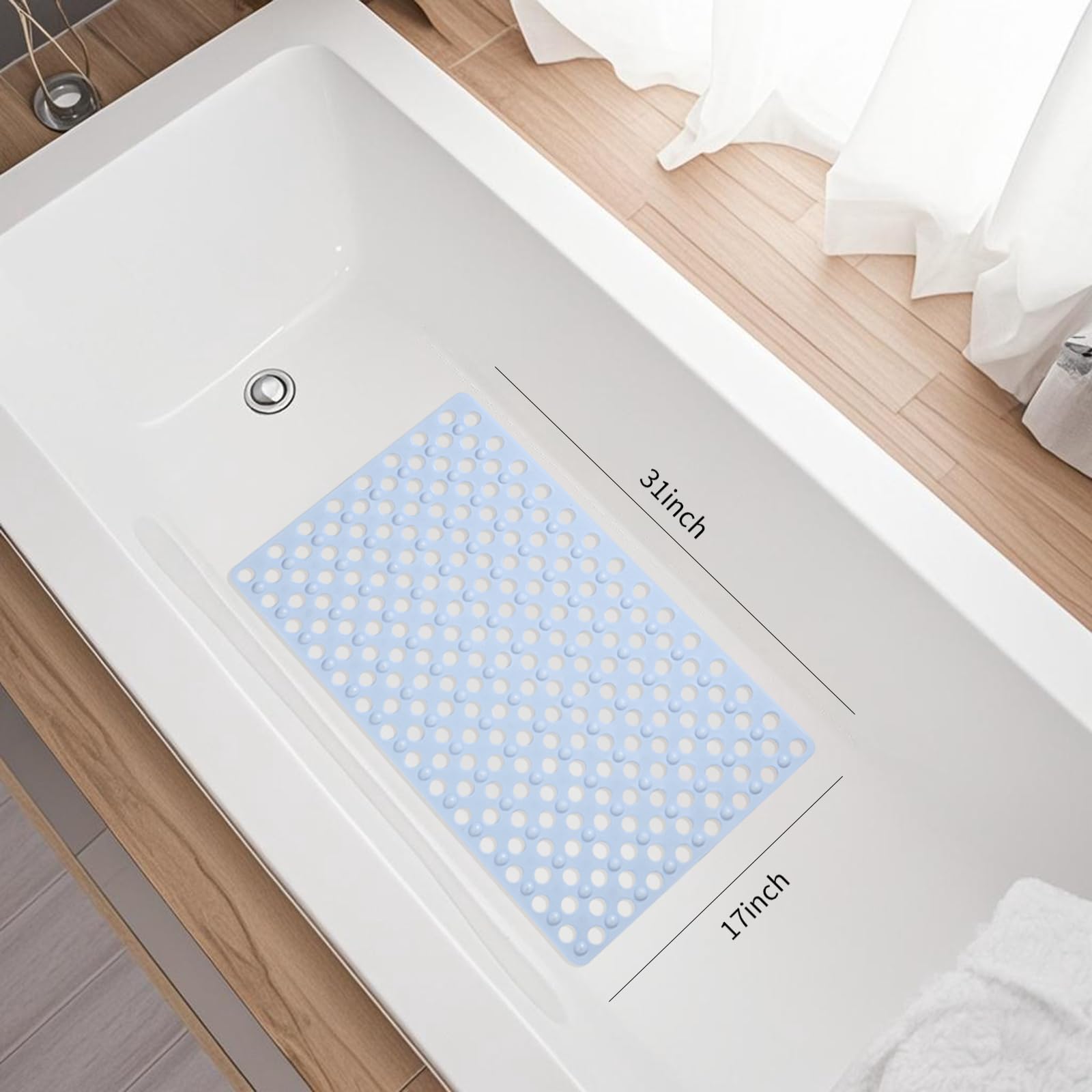 Non Slip Bathtub Mat and Shower Mat 31x17 inch