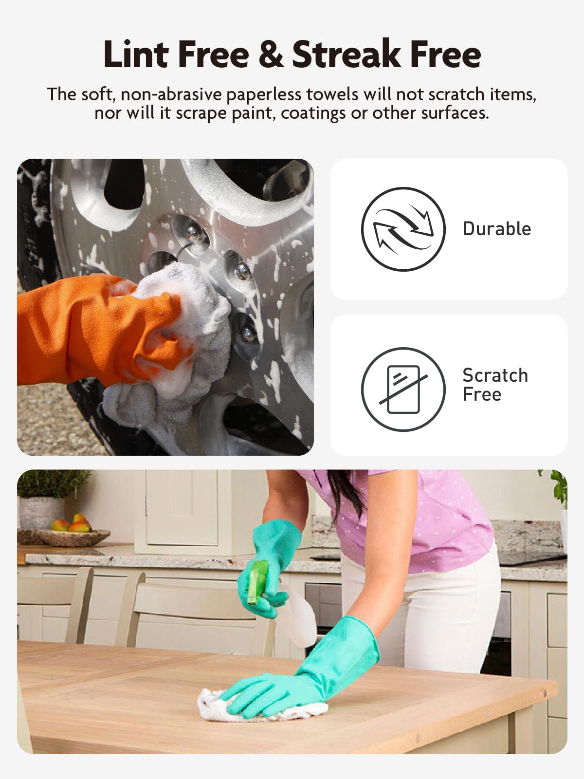 Microfiber Cleaning Cloth Roll (40 Count) - ModHome Supplies