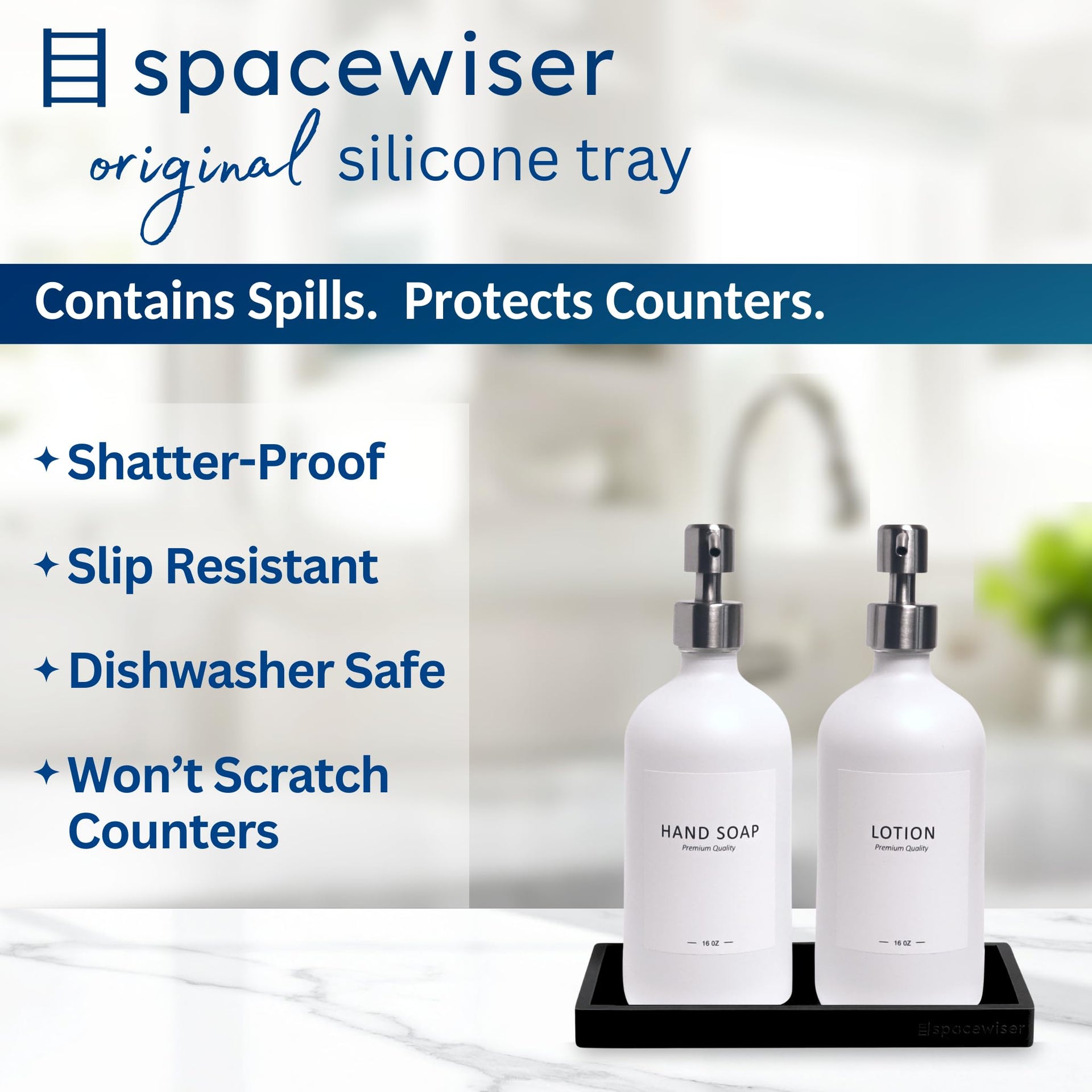 Countertop & Vanity Silicone Tray