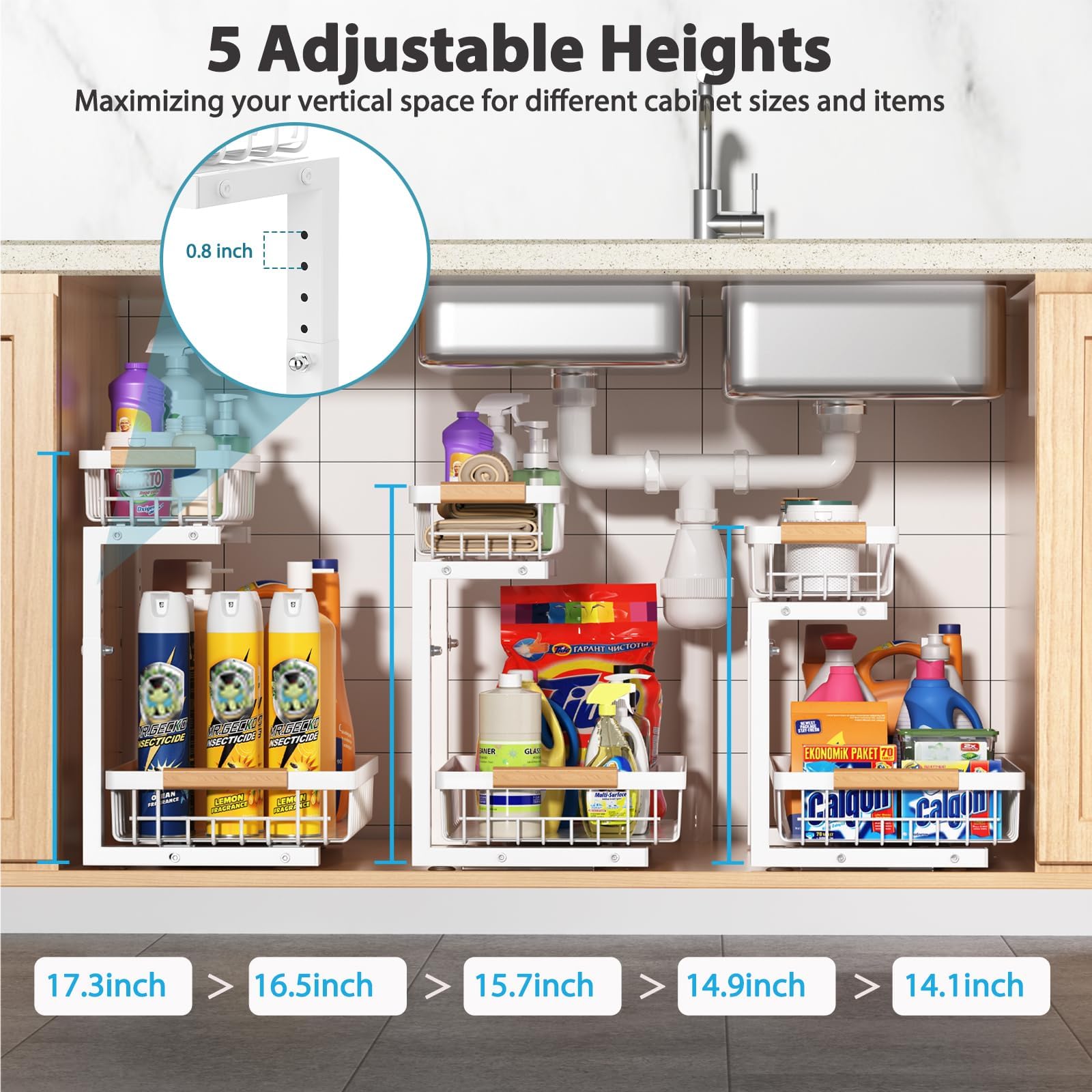 Under Sink Organizer 2 Pack (2 Count)