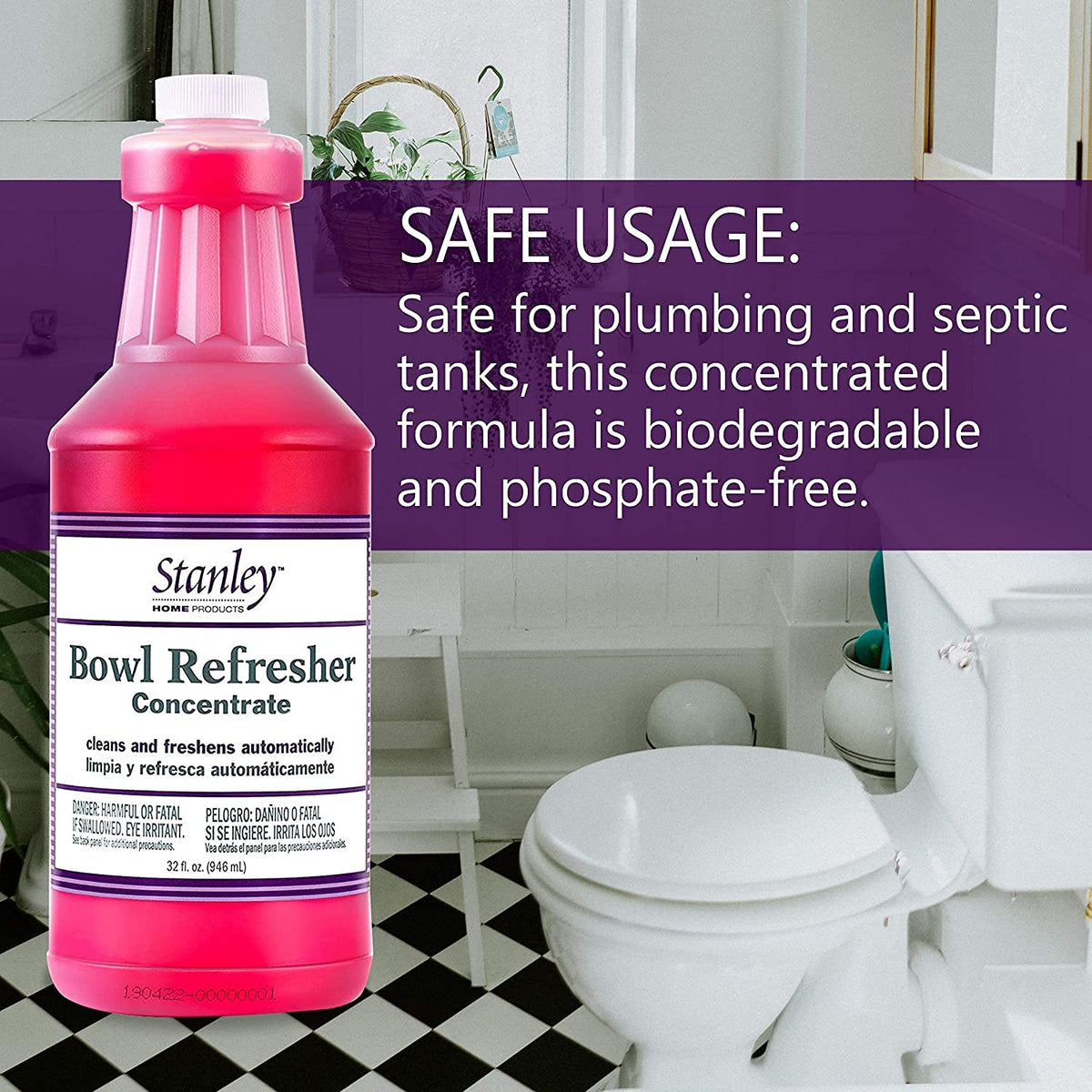 Stanley Toilet Bowl Cleaner & Deodorizer Concentrate 32 oz (64 Fl Oz)