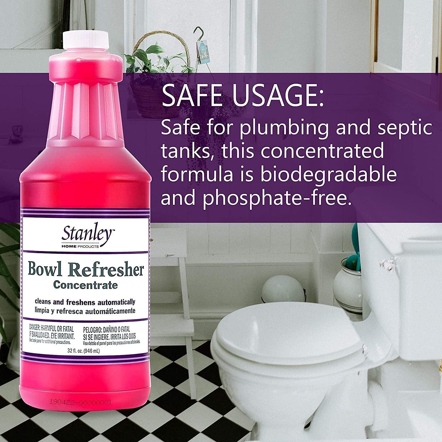 Stanley Toilet Bowl Cleaner & Deodorizer Concentrate 32 oz (128 Fl Oz)