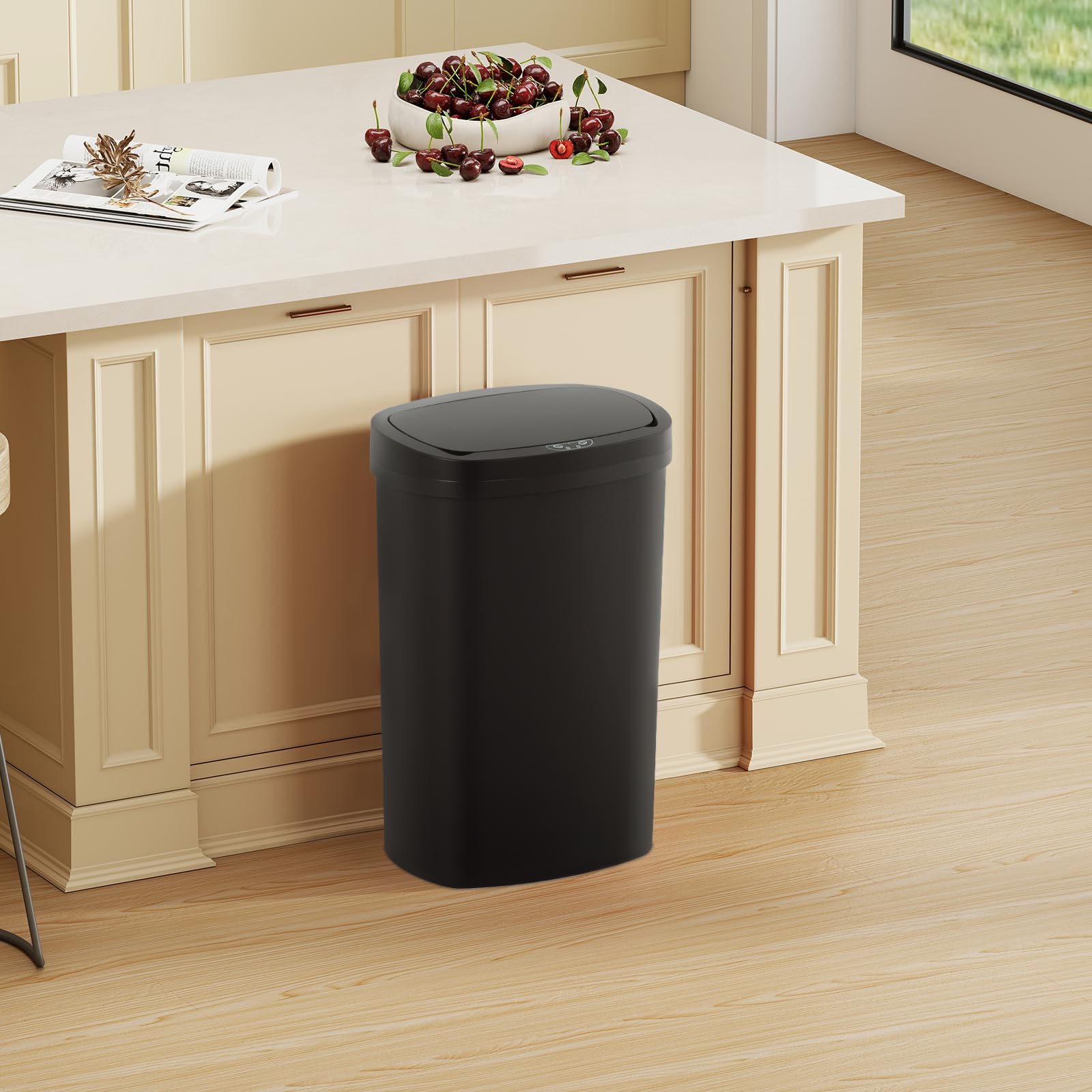 Automatic Motion Sensor Bathroom Trash Can with Lid