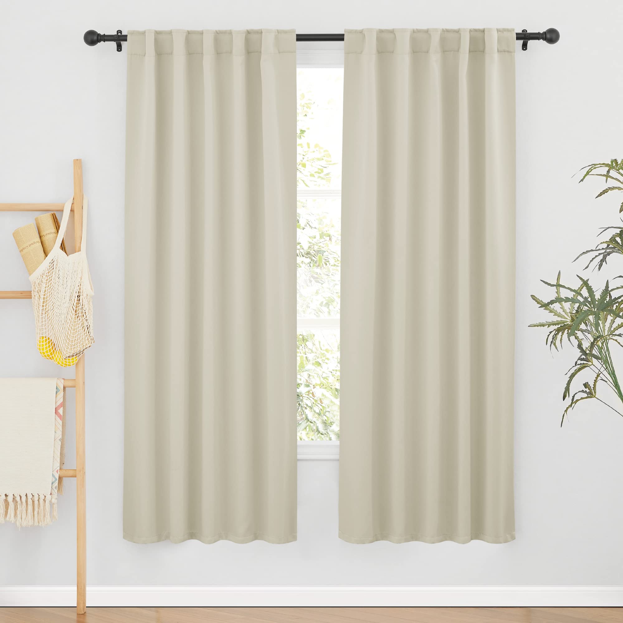 Blackout Curtains 72 inches Long for Bedroom (2 Count)