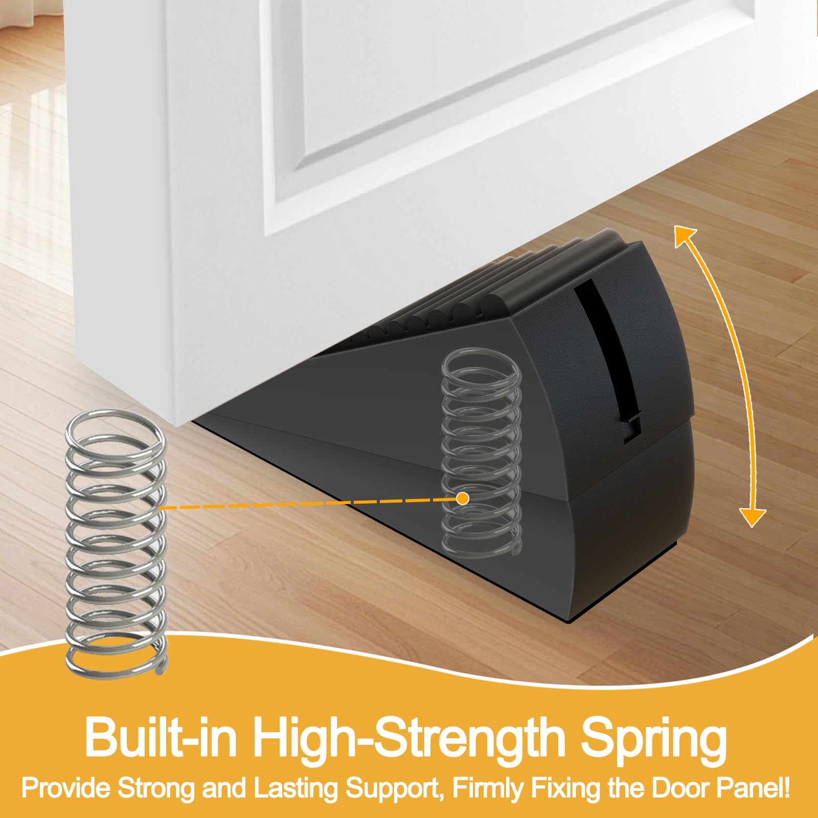 4 Pack Adjustable Spring Door Stoppers Heavy Duty (4 Count)