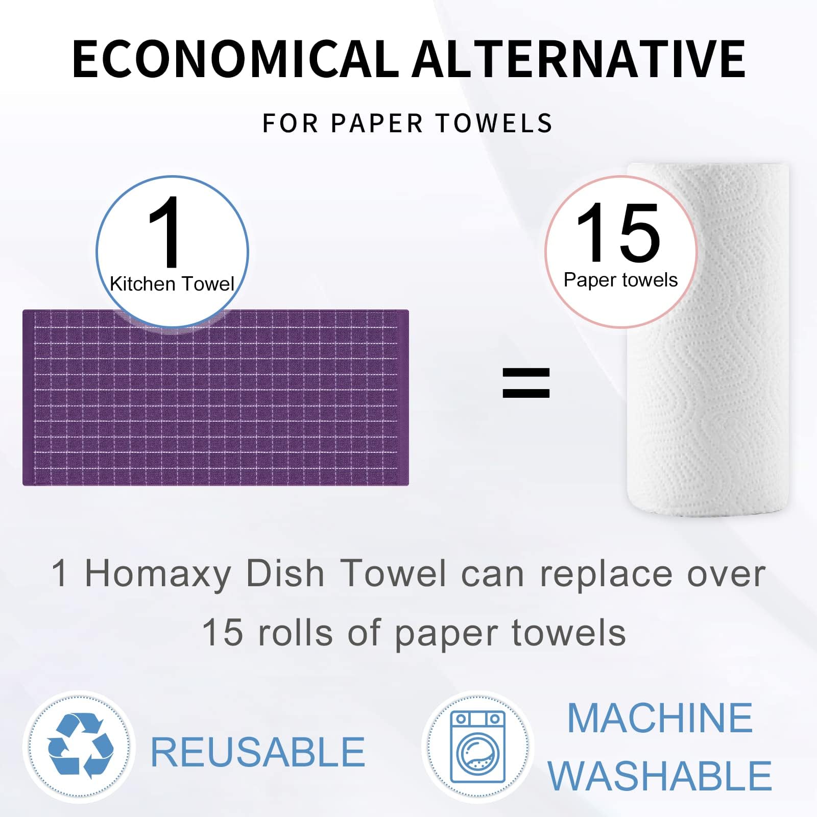 100% Cotton Terry Kitchen Towels (6 Count)