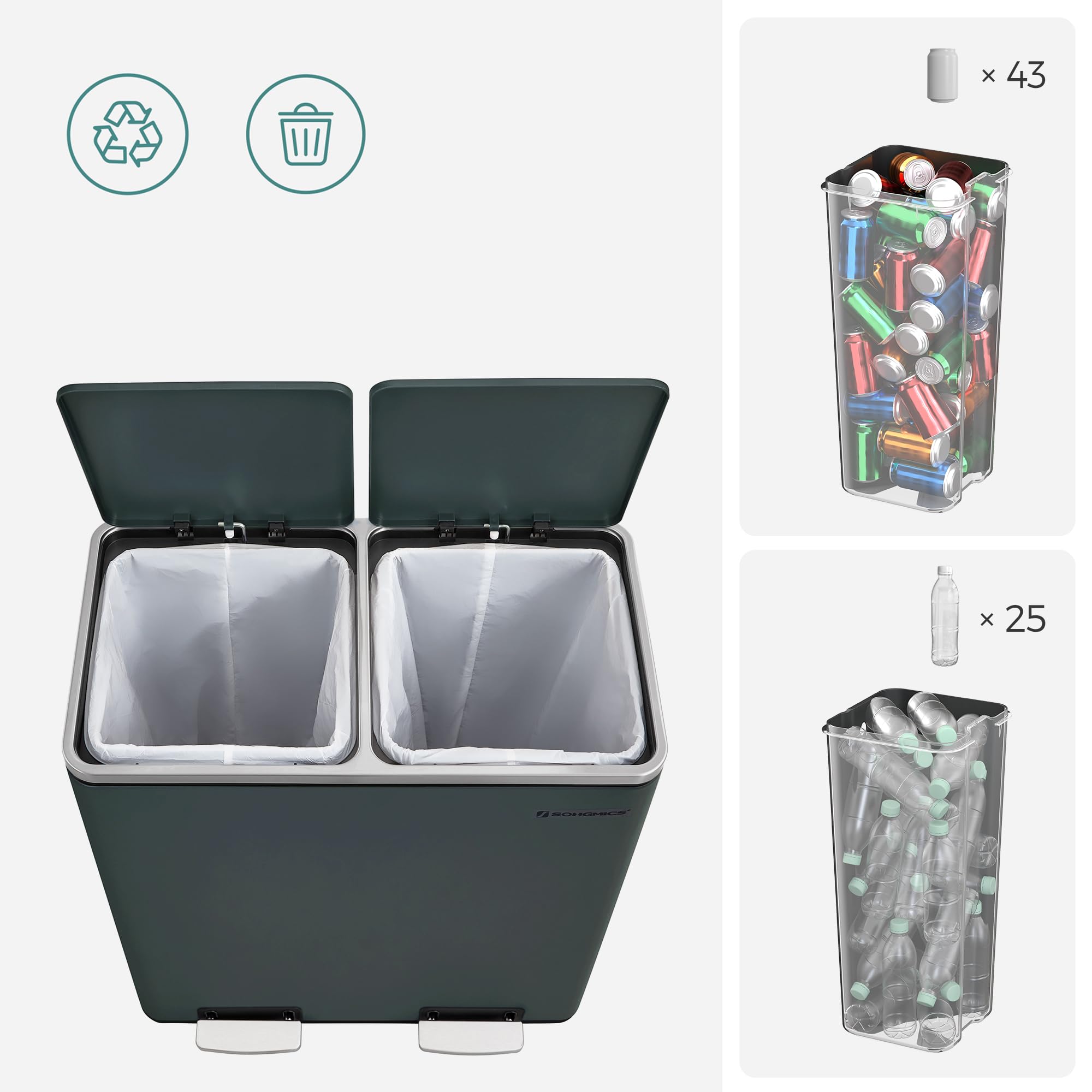 Trash Can 2 x 8 Gallon