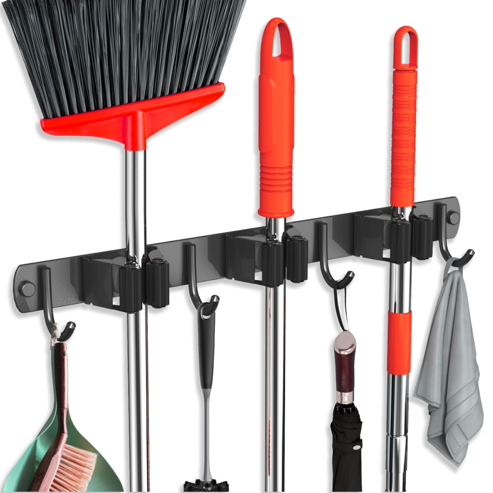 Mop and Broom Holder Wall Mount