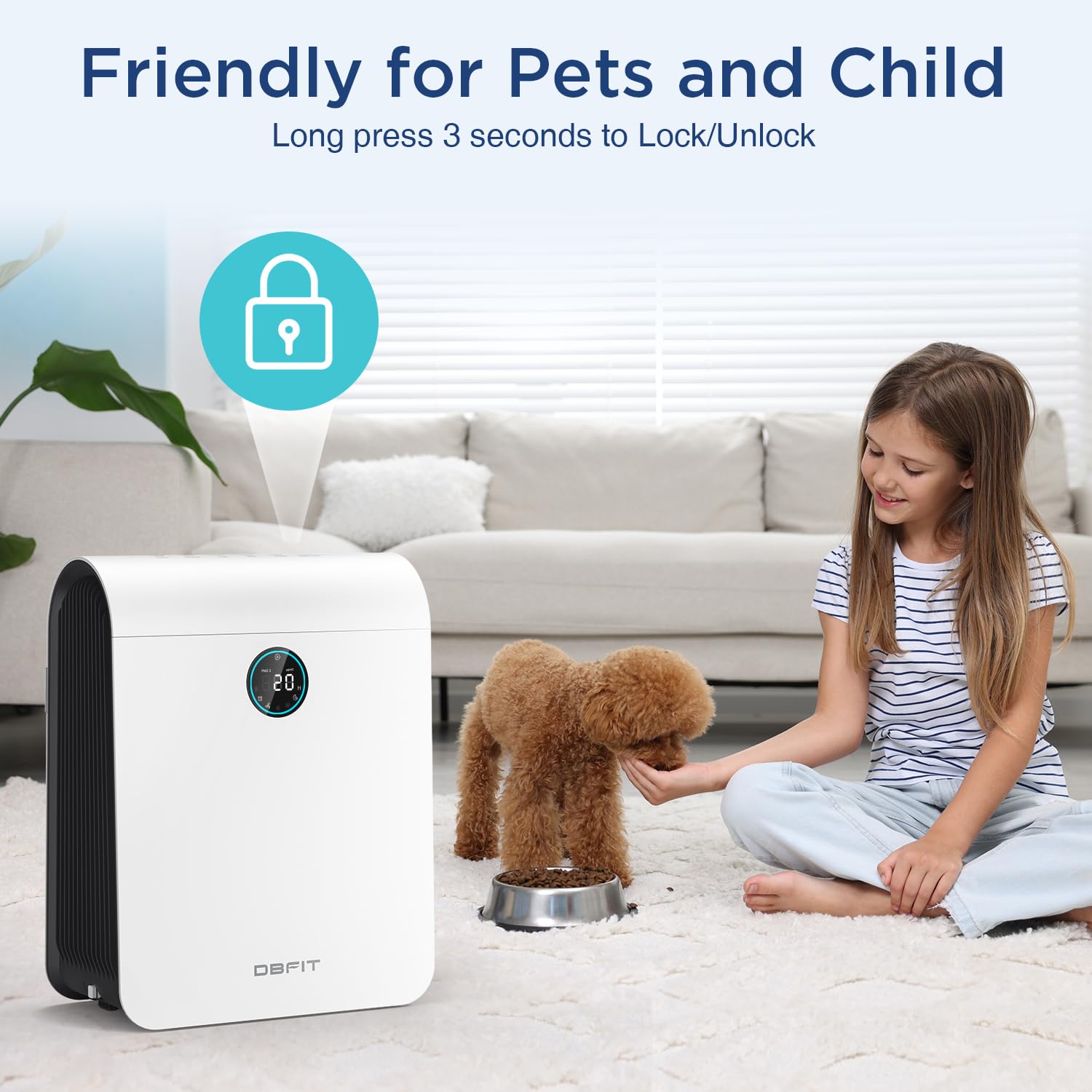 Air Purifiers for Home Large Room Up to 2590 ft² with PM 2.5 Display Air Quality Sensor