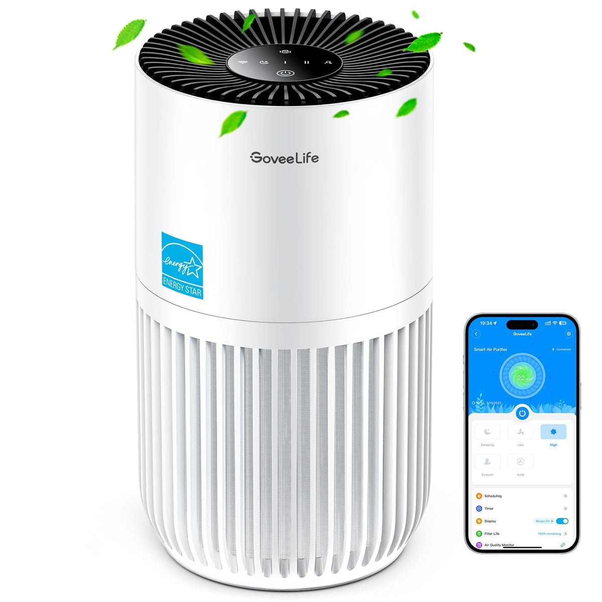 Smart Mini Air Purifier for Bedroom