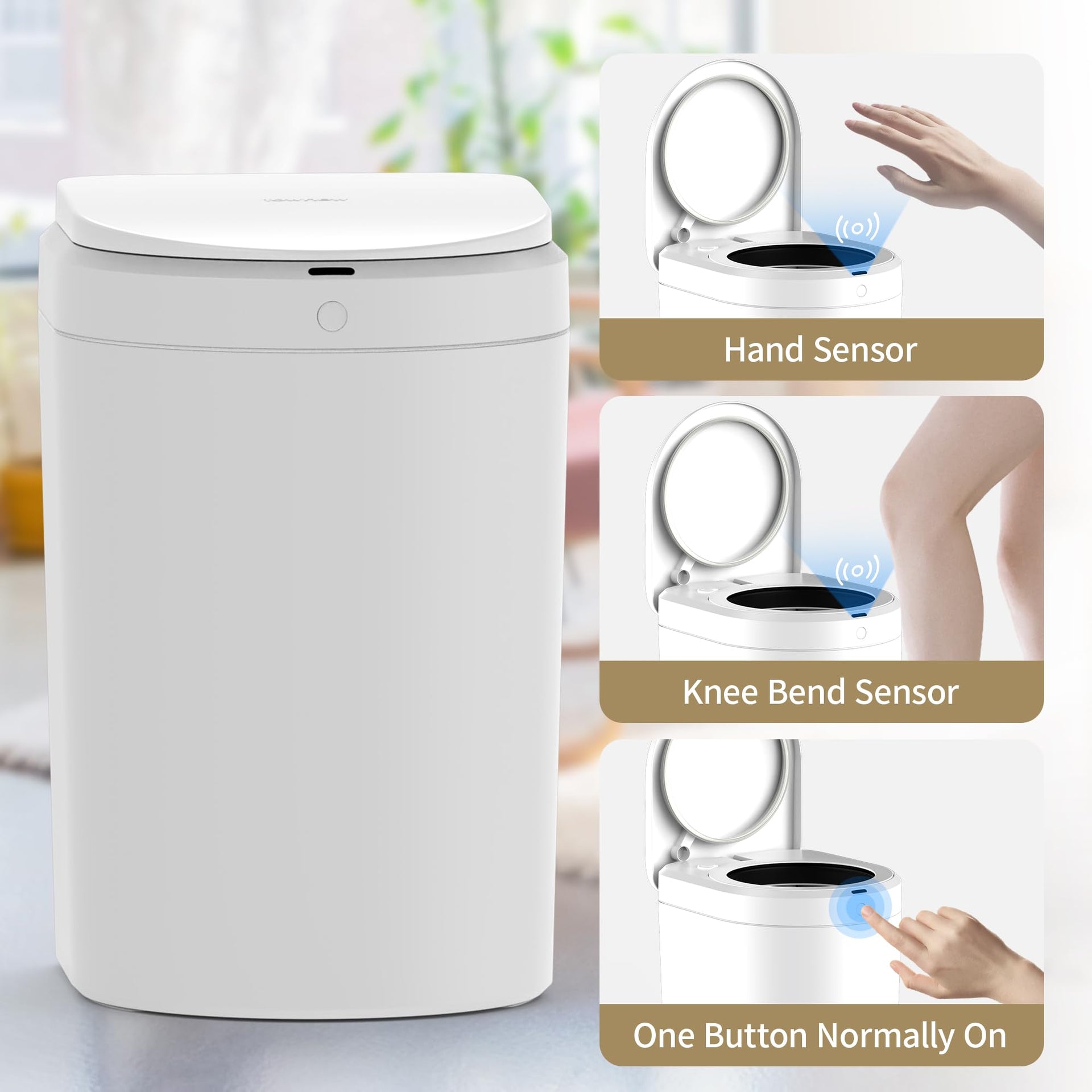 S2000 5.5 Gallons Smart Trash Can with Motion‑Sensor Lid