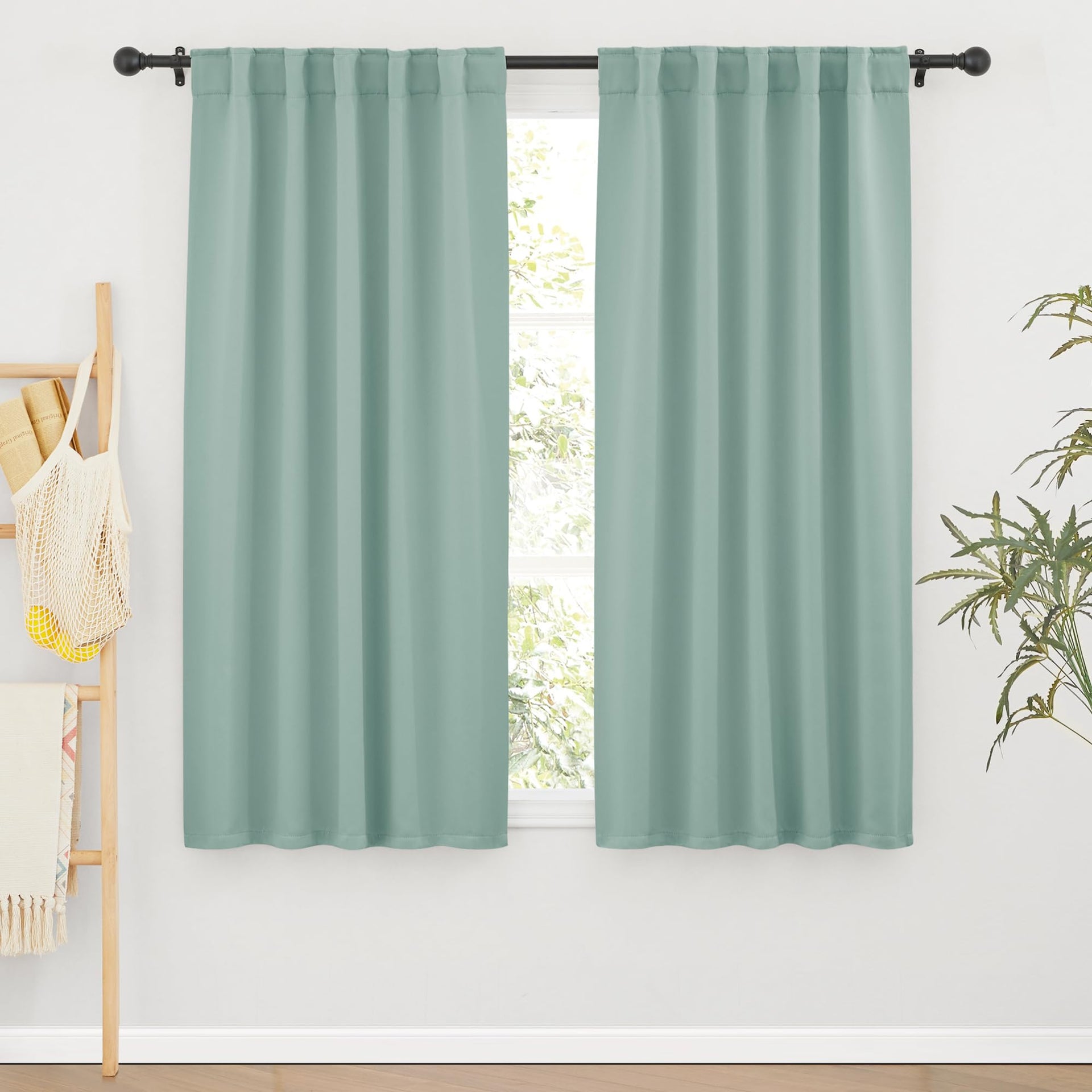 Blackout Curtains 63 inches Long for Bedroom (2 Count)