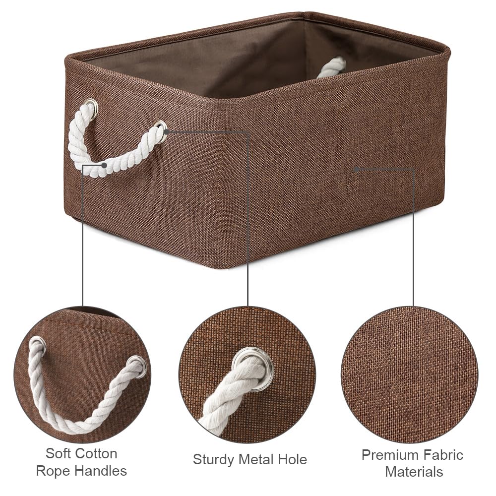 WarmHome Fabric Storage Bin Shelf Basket for Home (3 Count)