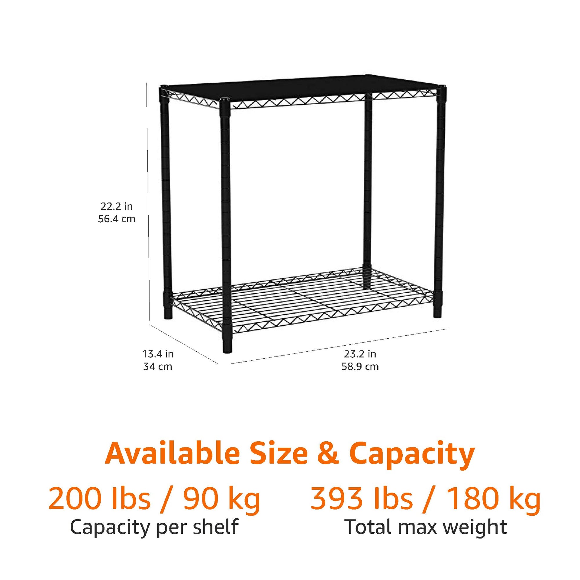 2 Shelf Stackable Storage