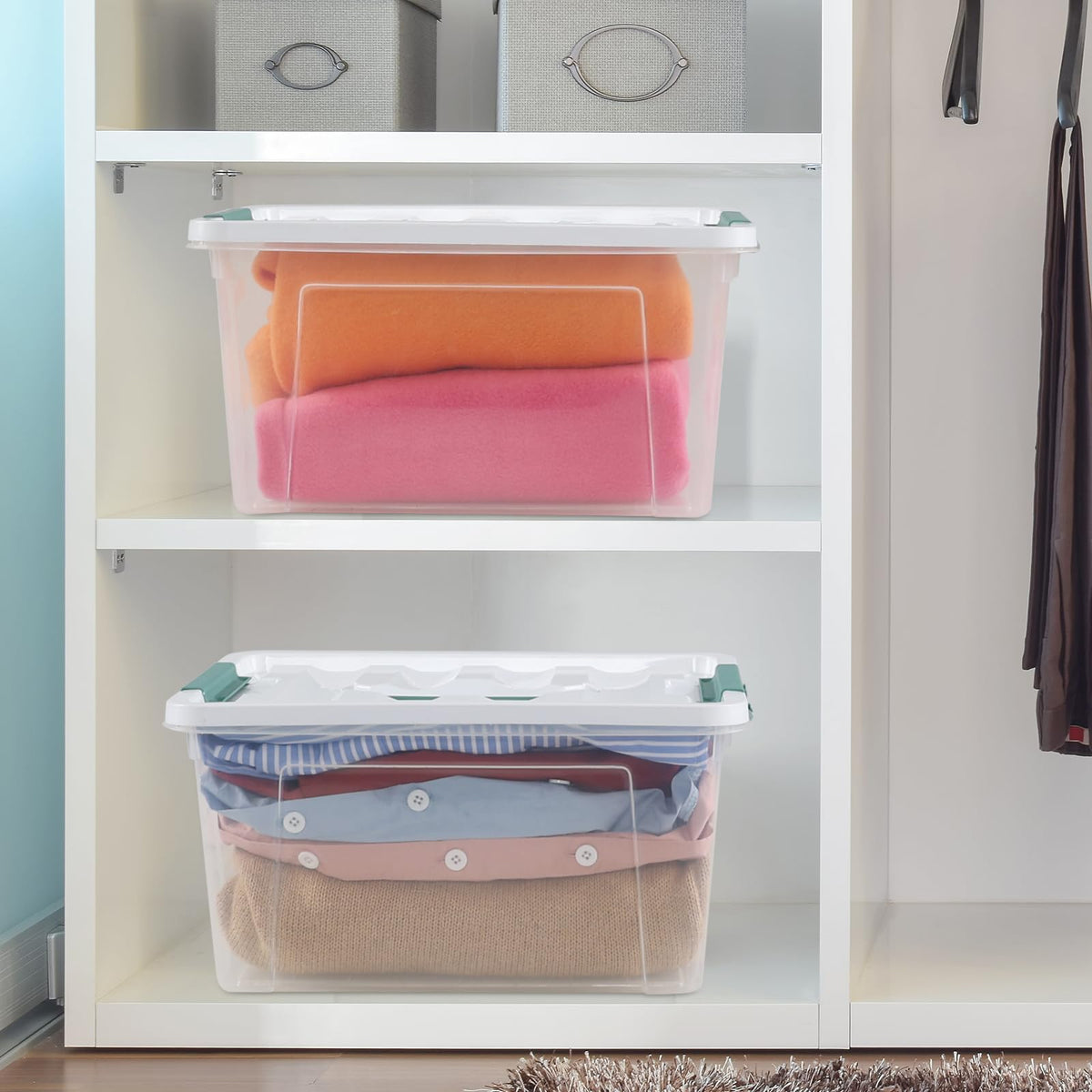 6 Pack Clear Latch Storage Box (6 Count)