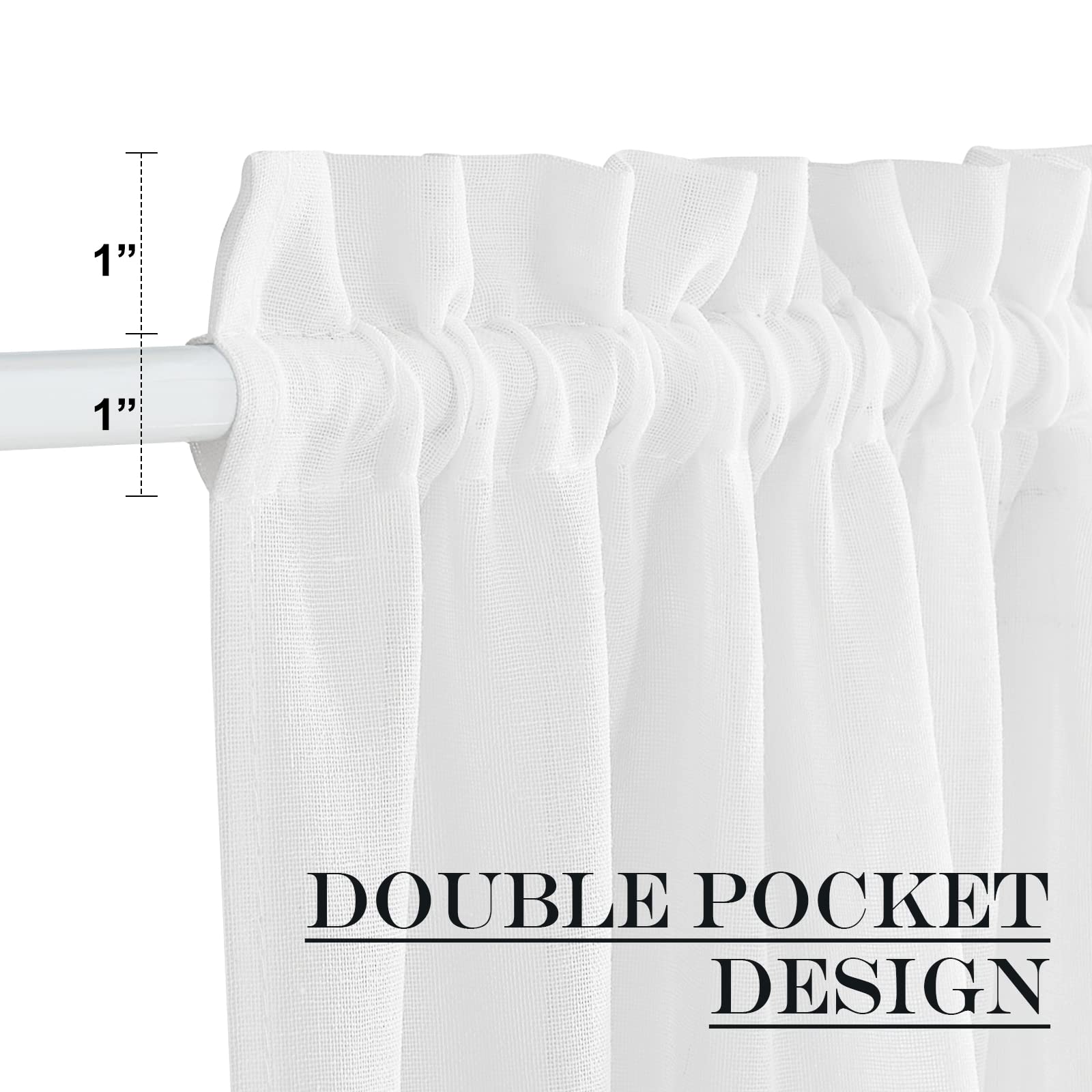 Door Curtain for Window Light Filtering Privacy French Door Shade