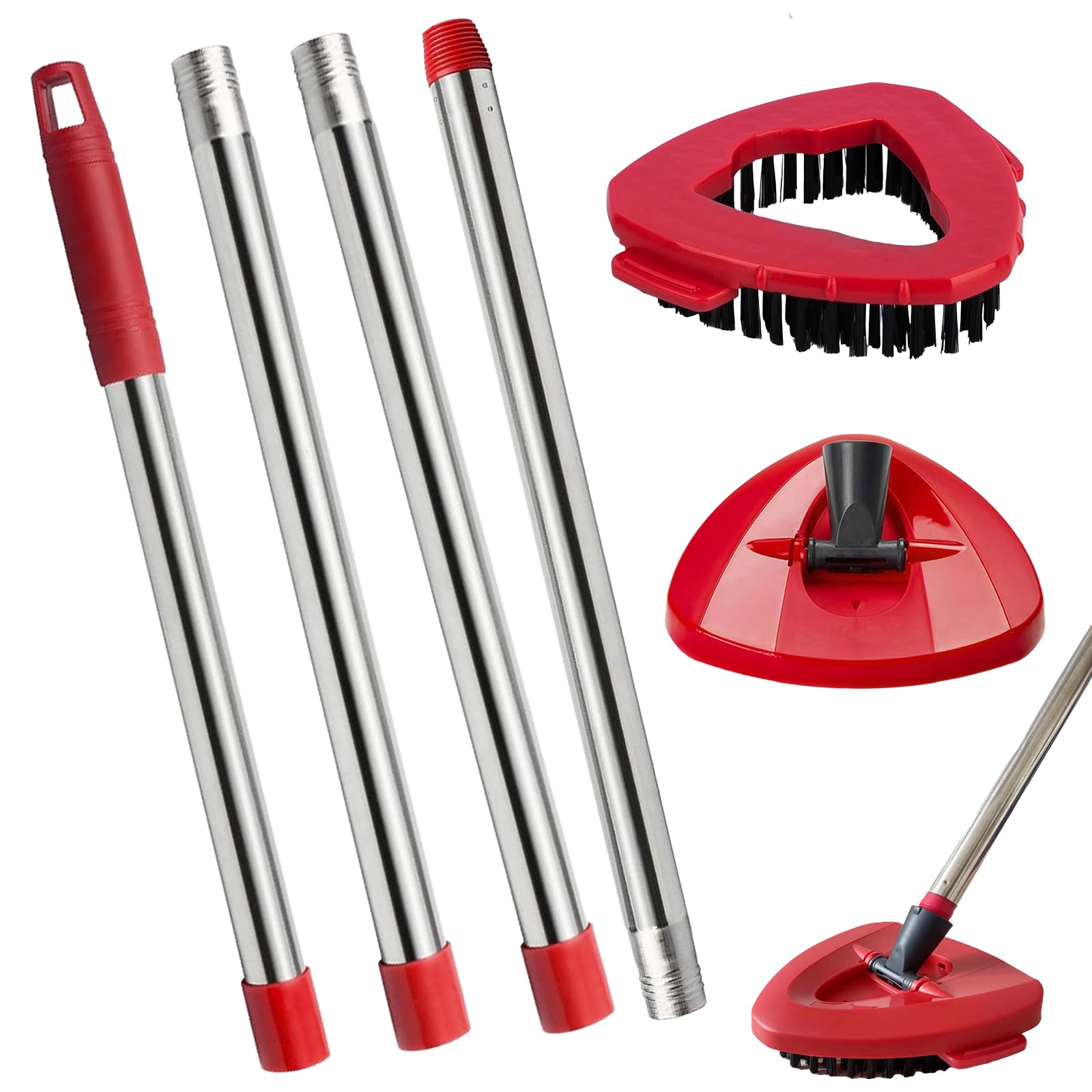 Spin Mop Replacement Handle and Mop Base Replacements for OCeda EasyWring 1 (6 Count)
