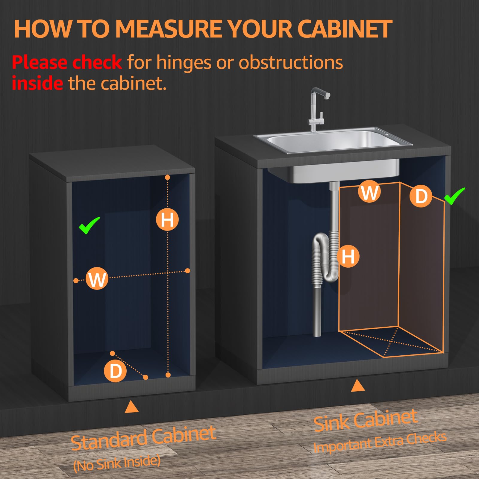 Pull Out Trash Can Under Cabinet for 40 Qt Bin