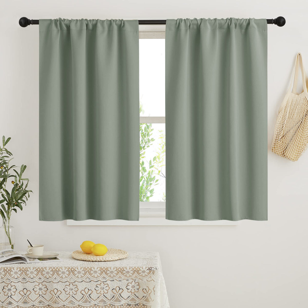 Short Blackout Curtains for Bedroom (2 Count)
