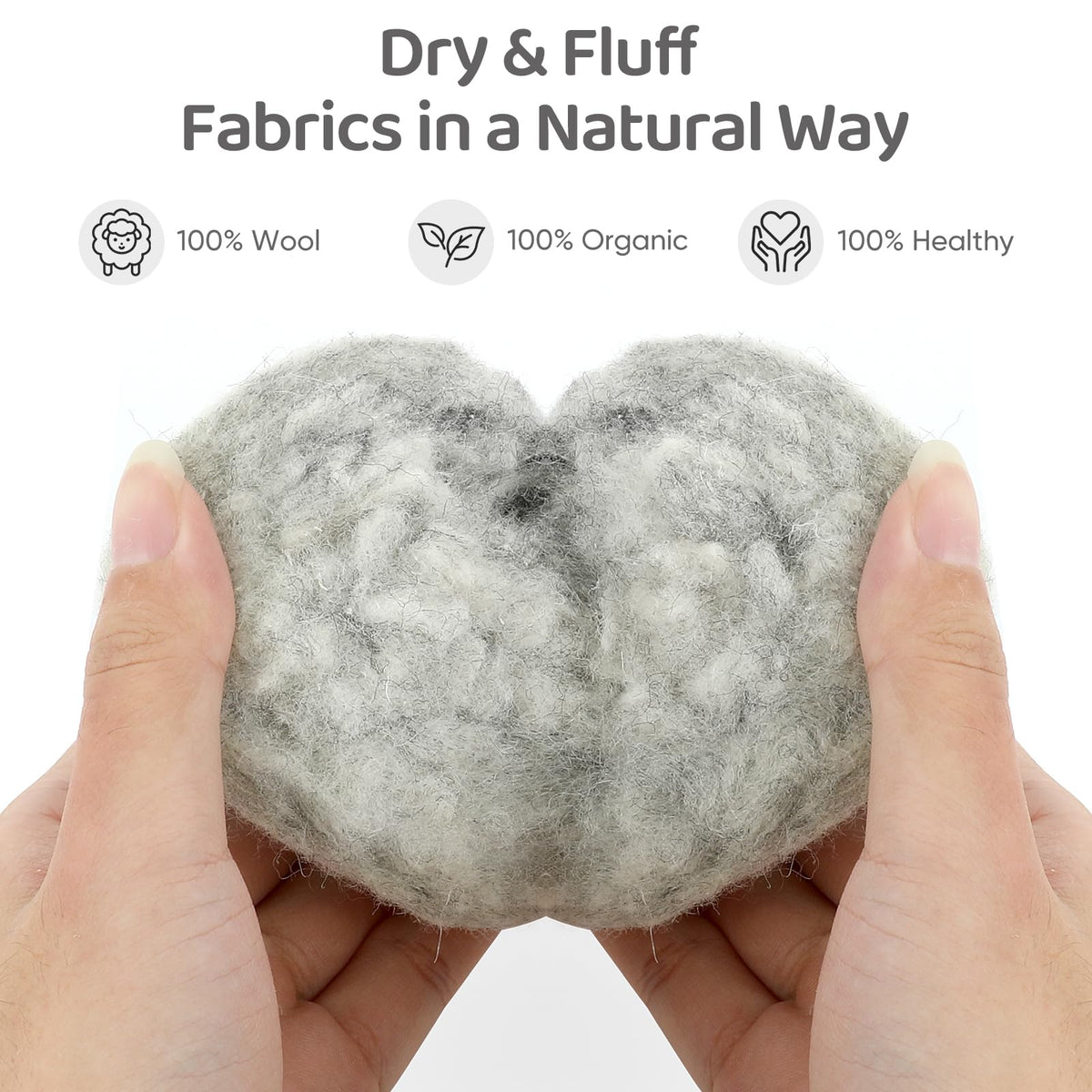 Wool Dryer Balls 6 Pack (6 Count)