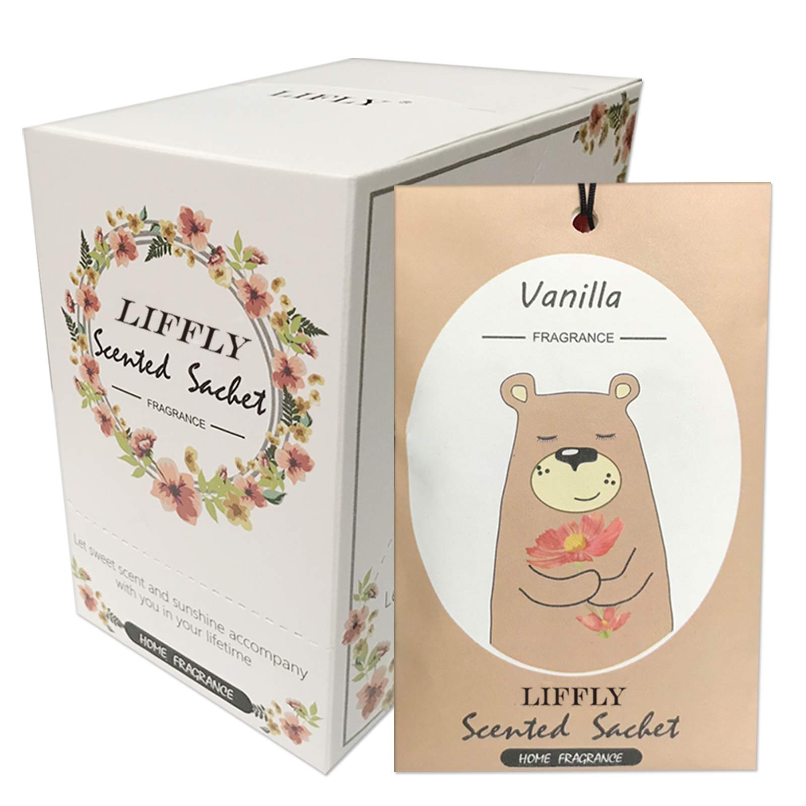 14 Packs Vanilla Scented Sachets for Drawers and Closets Gift Box (14 Count)