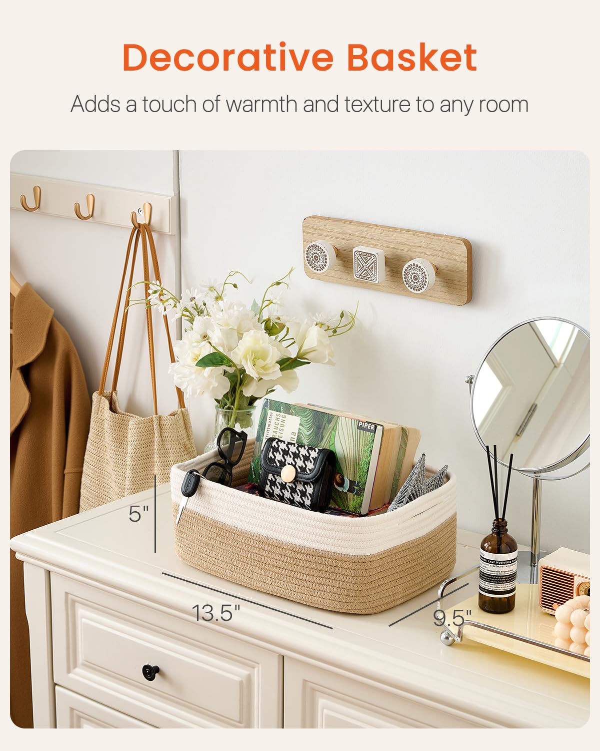 Small Woven Storage Basket for Organizing (3 Count)