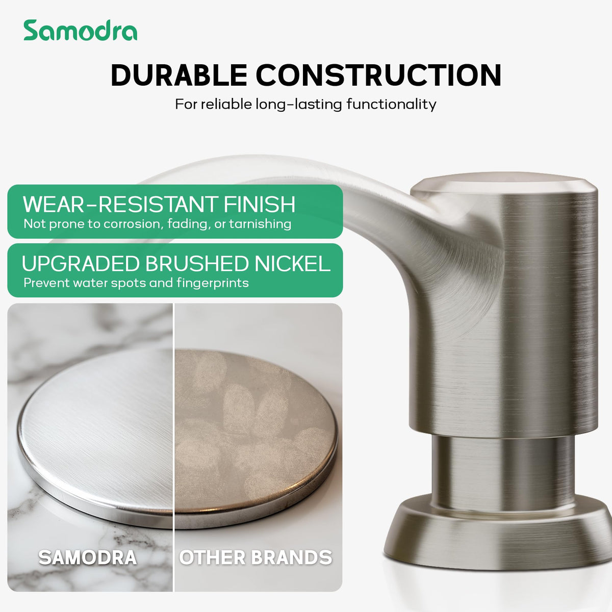 Built in Kitchen Sink Soap Dispenser with Extension Tube Kit
