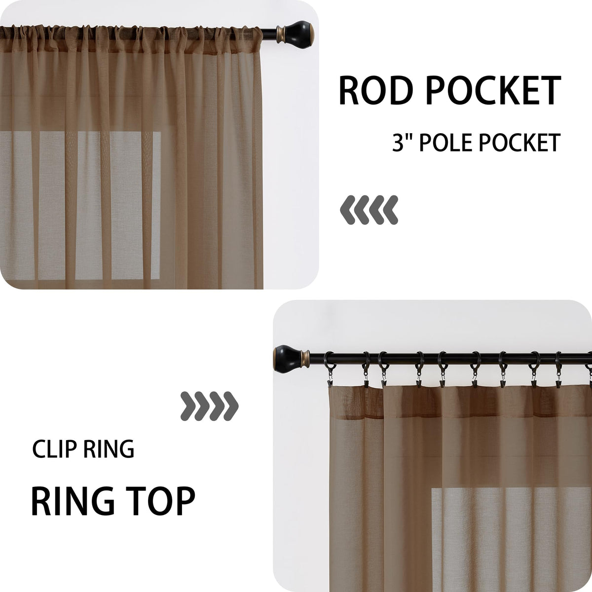 Short Sheer Door Curtains Closet Linen Textured Curtains Sheer Doorway Light Filtering Voile Patio Glass Door Rod Pocket Curtain French Doors
