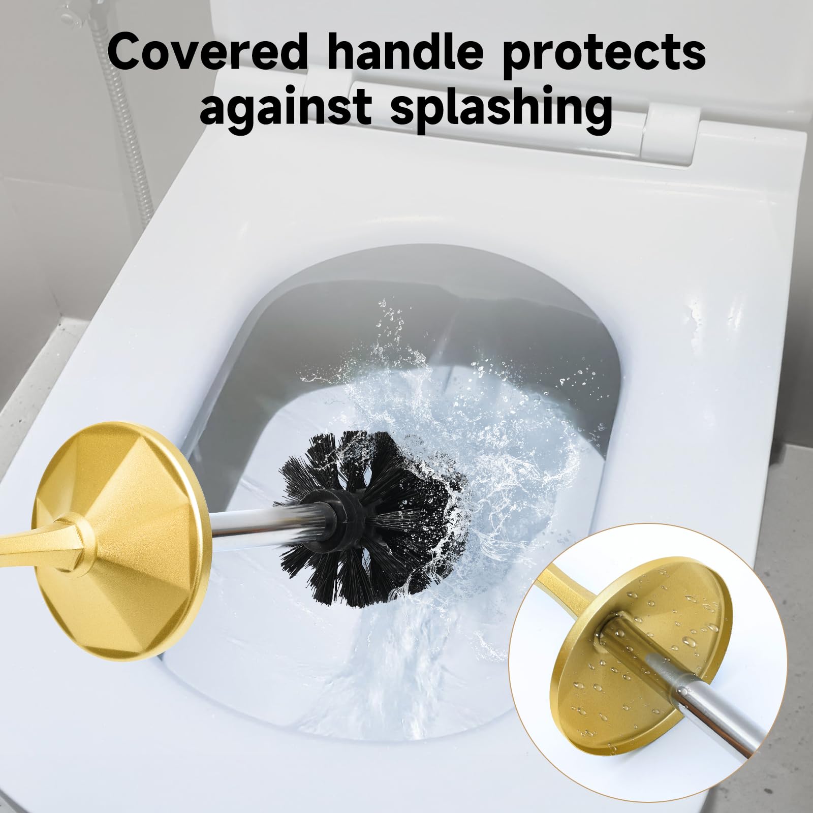 Brass Toilet Brush and Holder (35 Ounce)