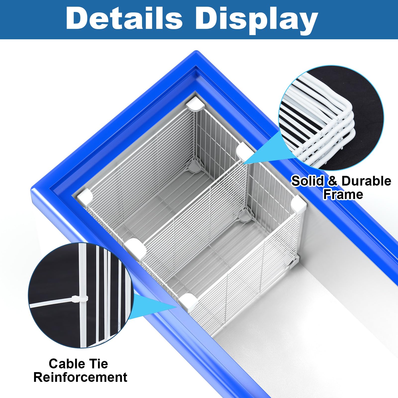 Deep Freezer Organizer Bin with Adjustable Divider Pantry