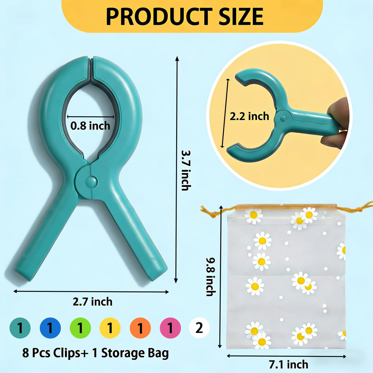 Large Beach Towel Clips for Beach Chairs