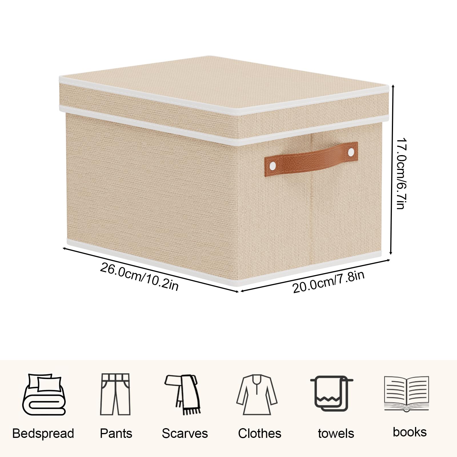 Beige Foldable Storage Bin