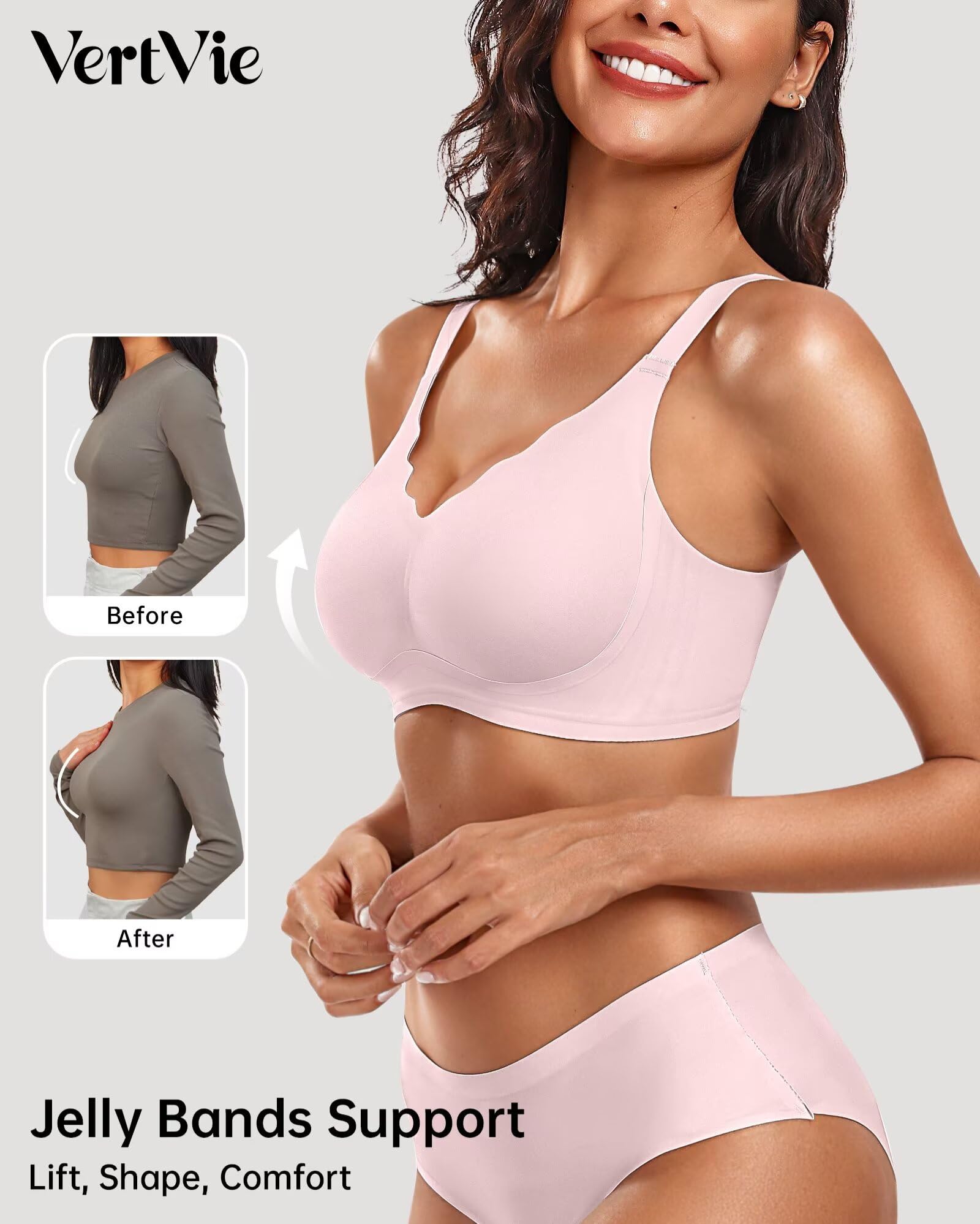 Seamless Jelly Bra No Underwire Supportive Bralette