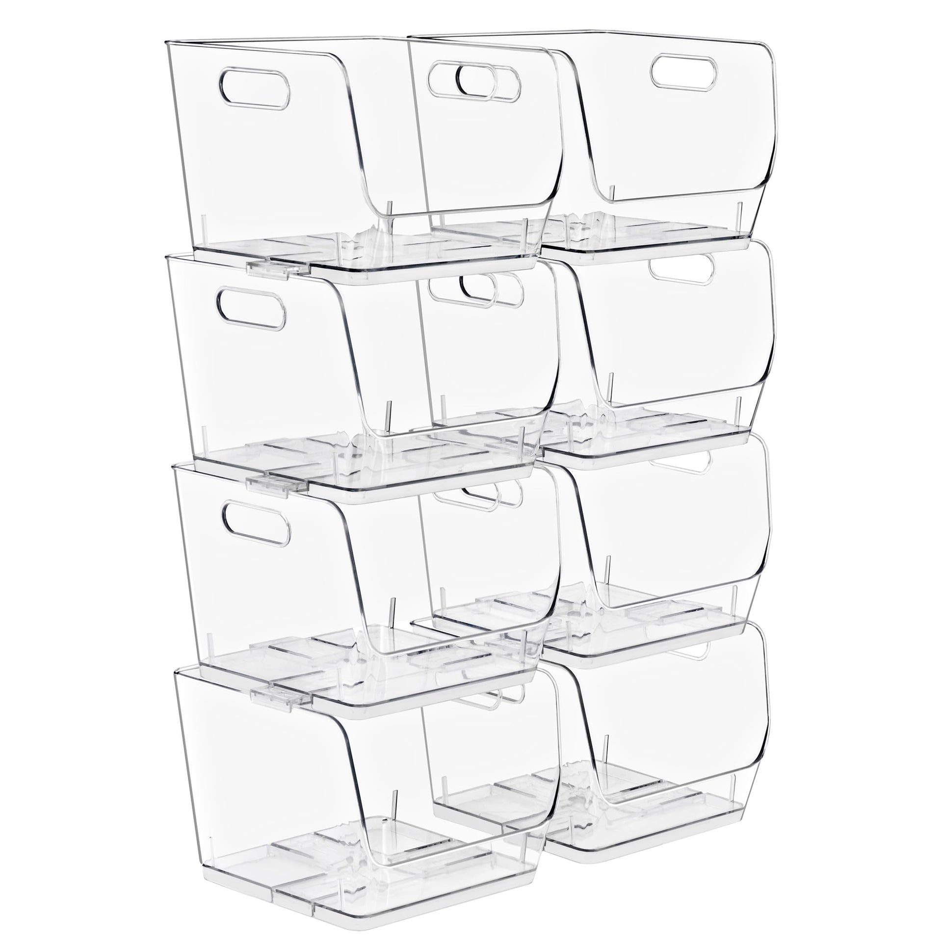 Stackable Storage Bins Open Front