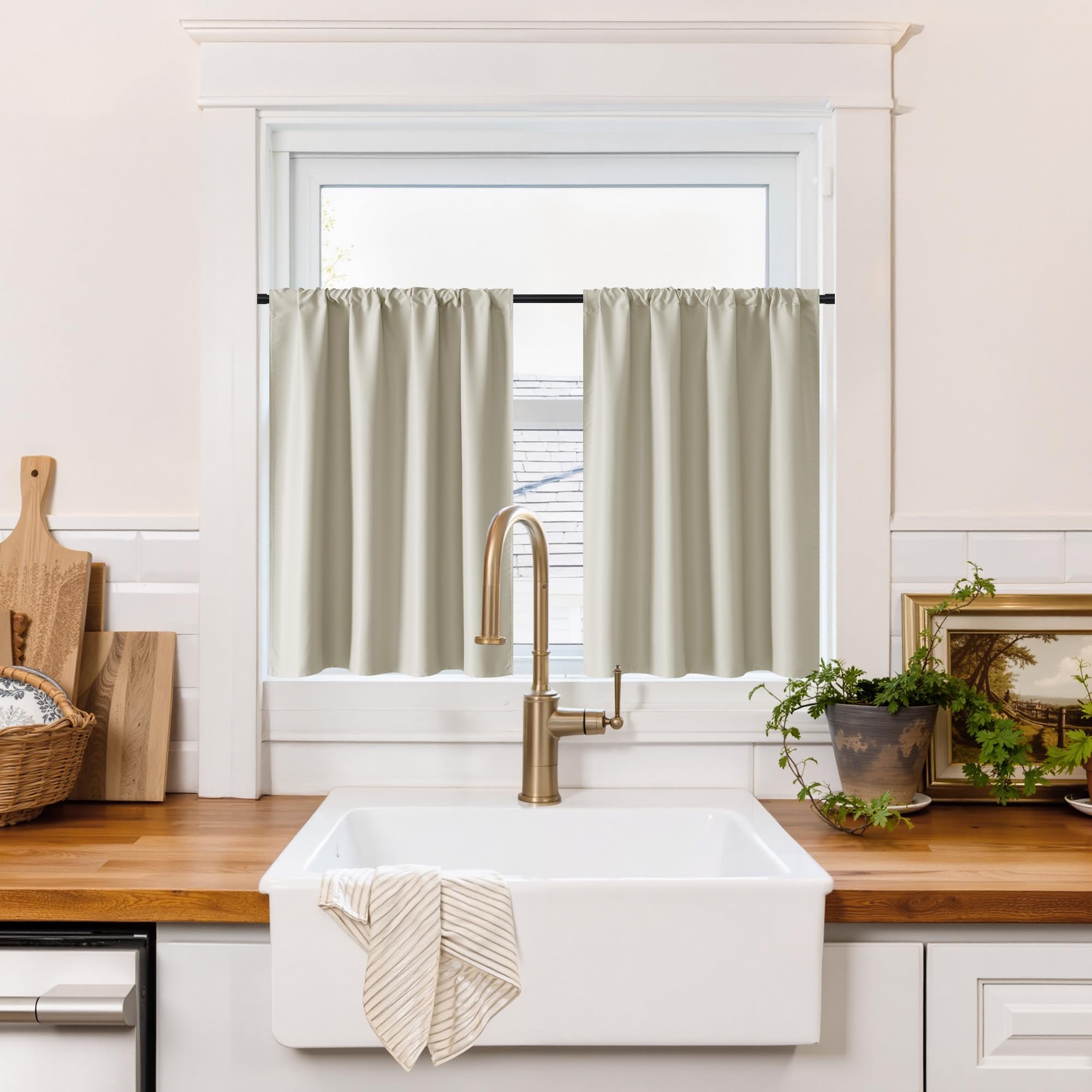 100% Blackout Basement Curtains 30 inches Long (2 Count)