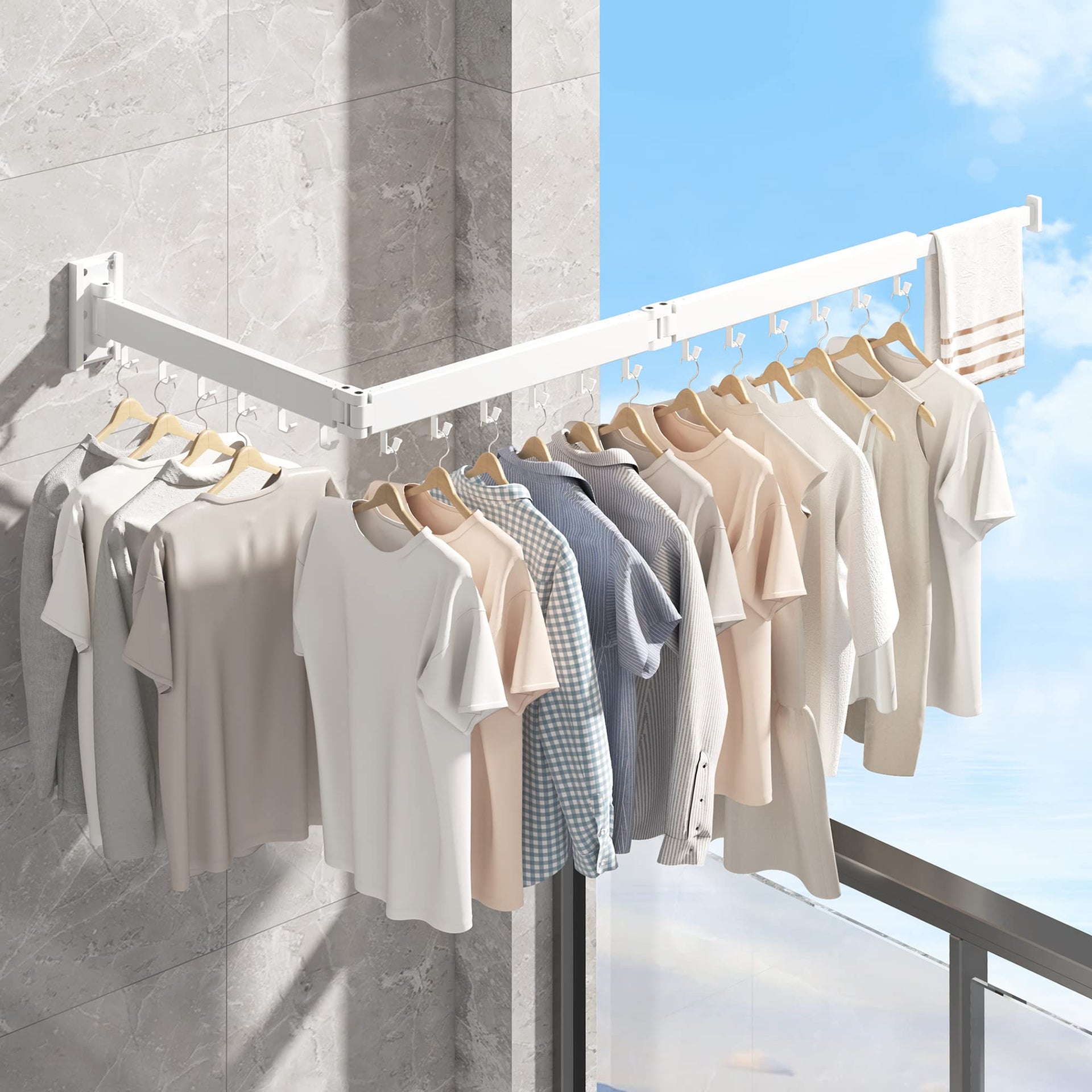 Wall Mounted Clothes Drying Rack