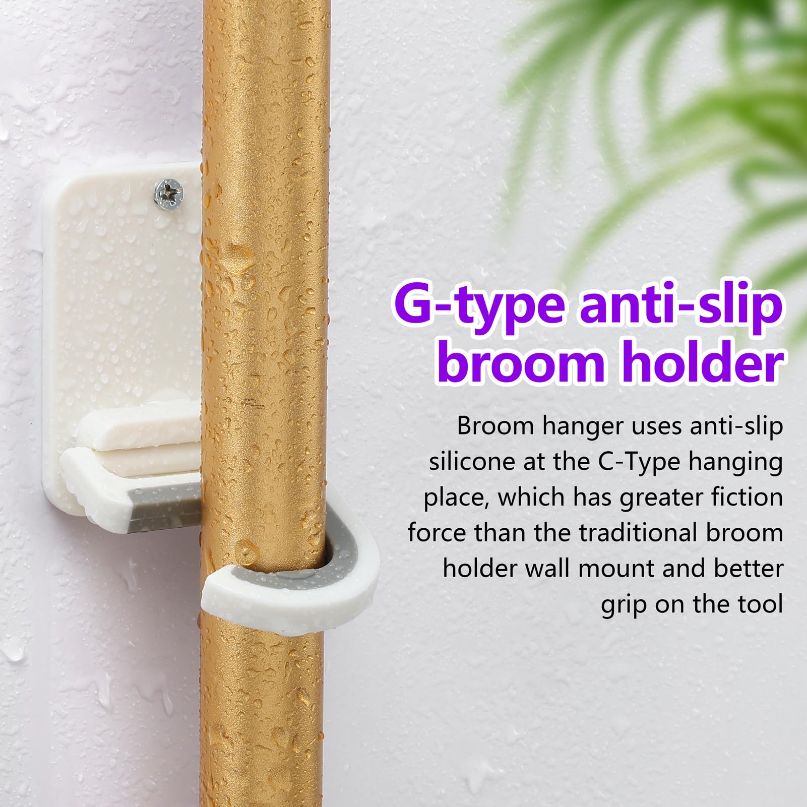 Broom and Mop Holder Wall Mount