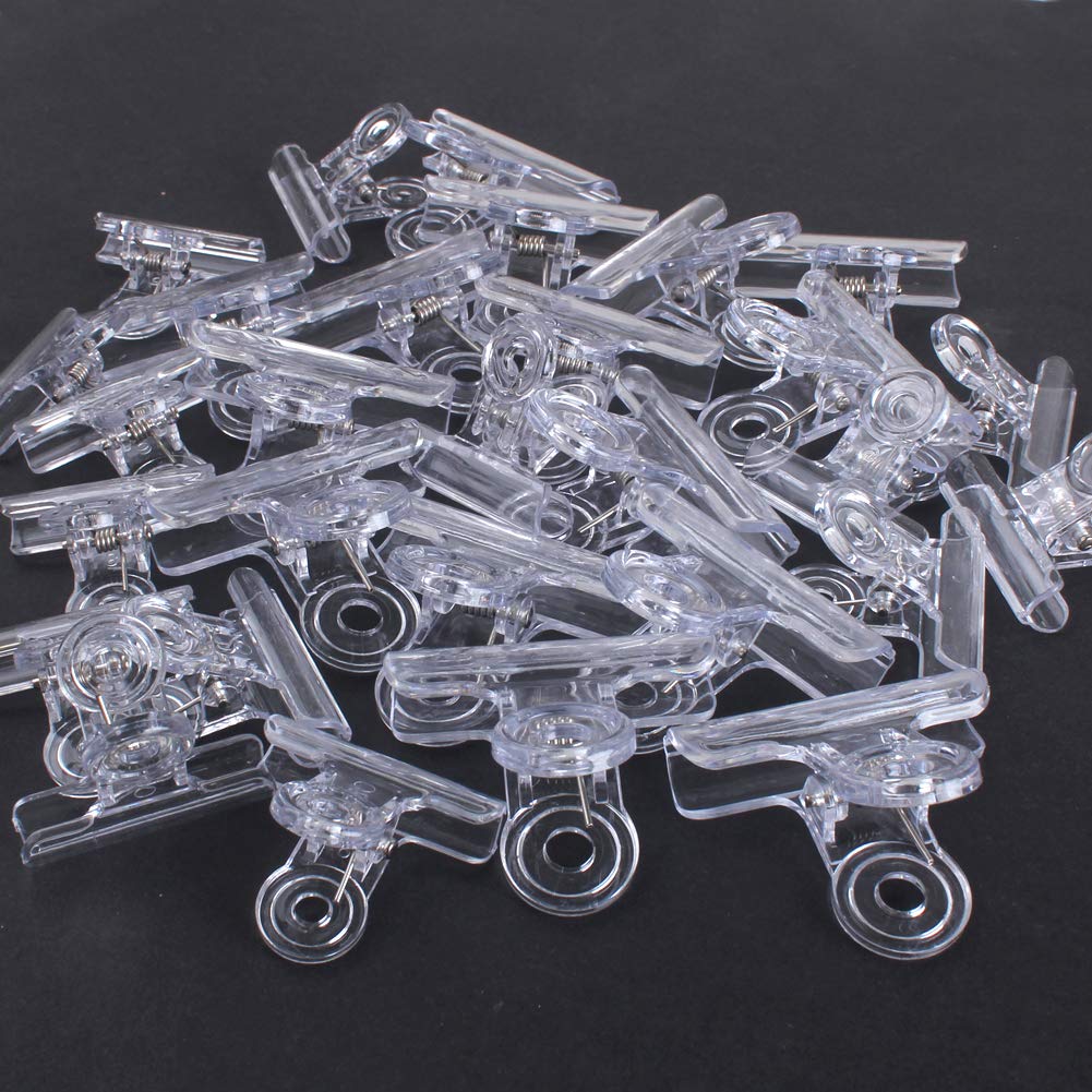 30 Pack Plastic Clear Clips Clamps (30 Count)