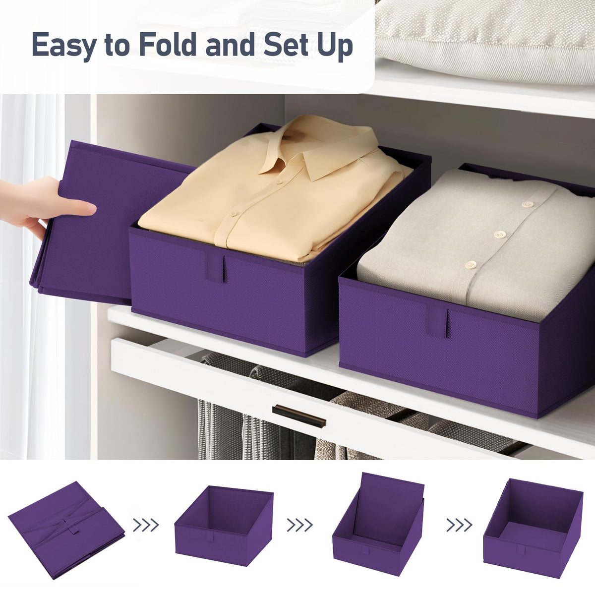 Closet Storage Bins 8 Pack (8 Count)
