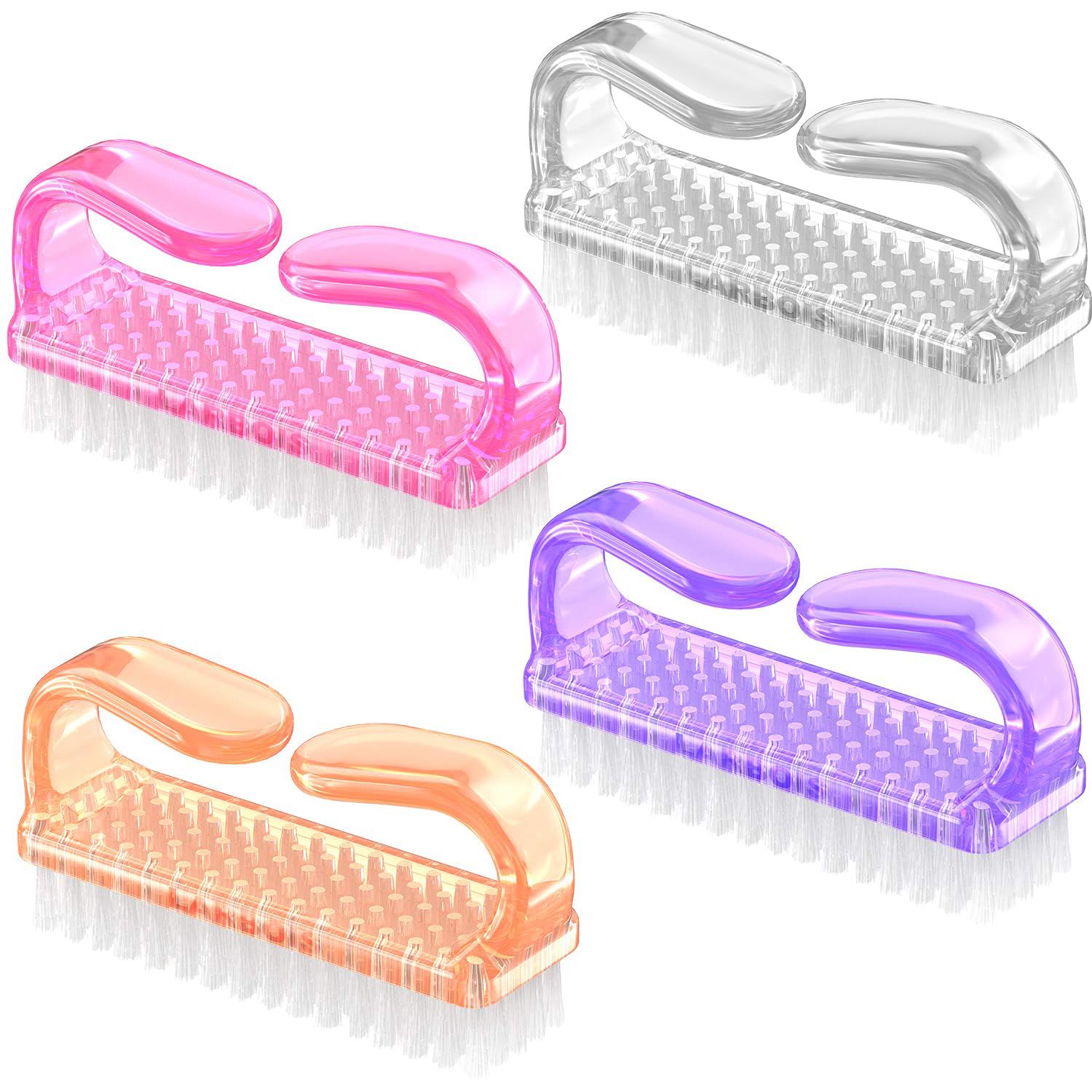 Handle Grip Nail Brush (4 Count)