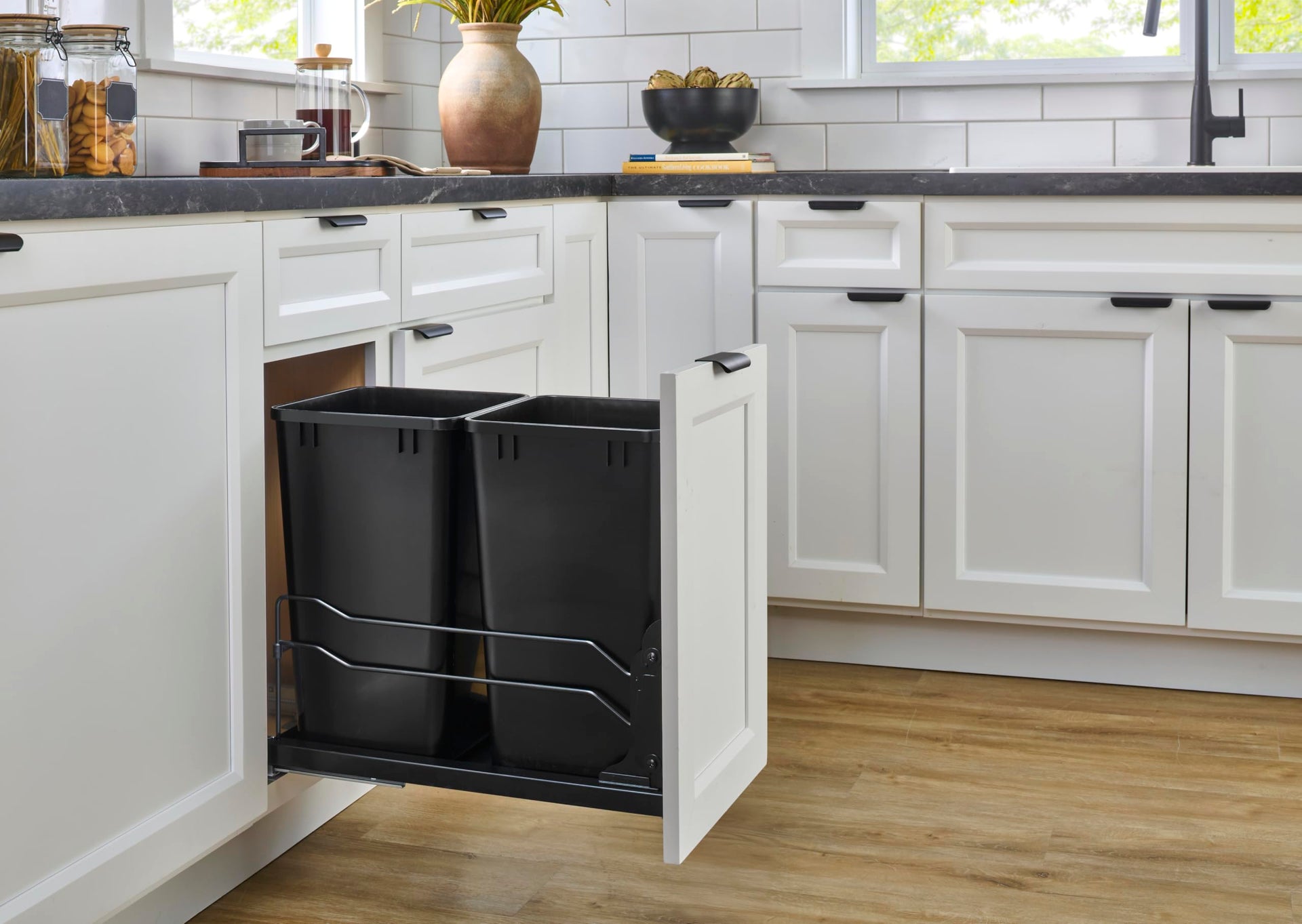 Double Pullout Trash Can w