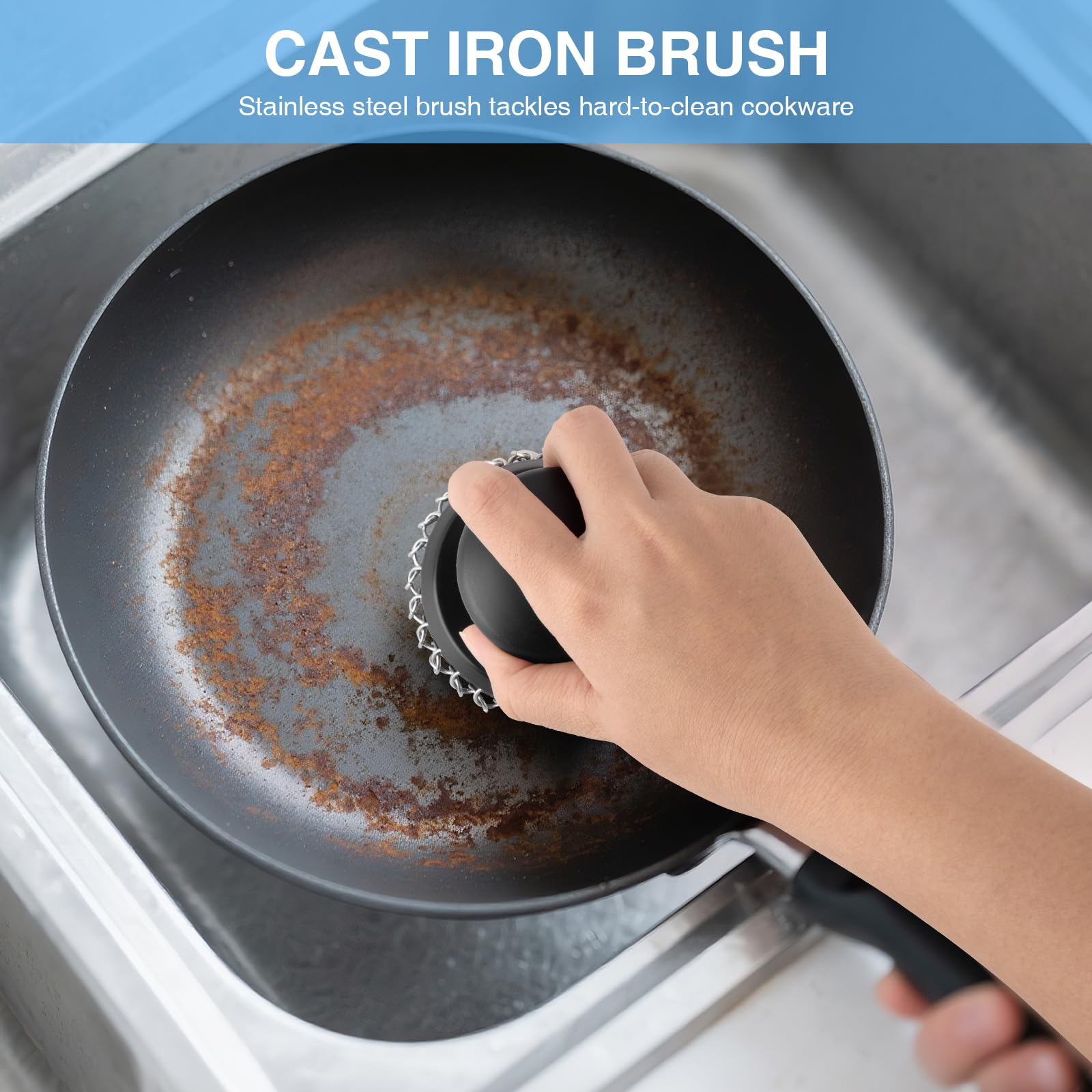 Cast Iron Scrubber Cleaner (3.2 Ounce) - ModHome Supplies