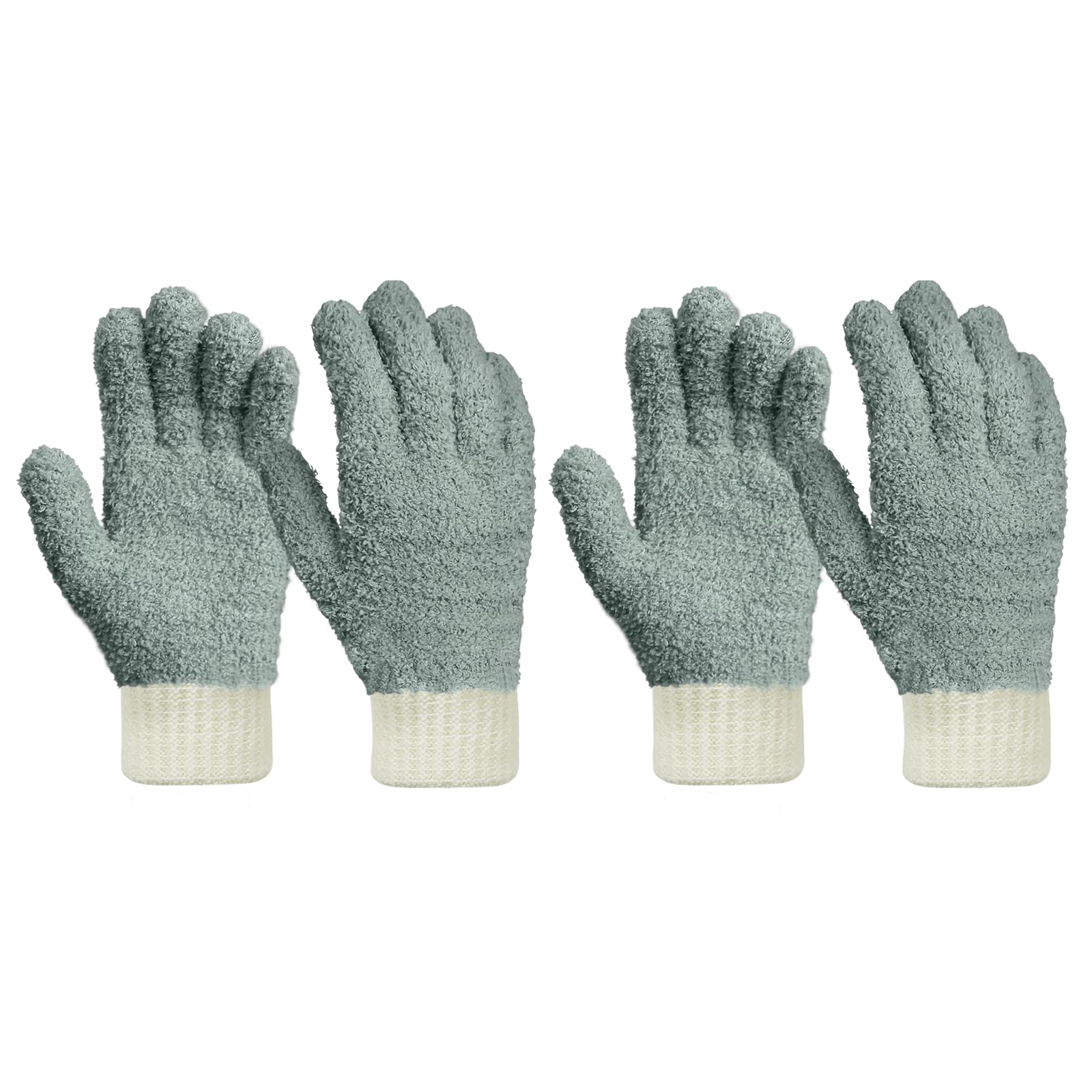 Microfiber Dusting Gloves House Cleaning Glove for Blinds (4 Count)
