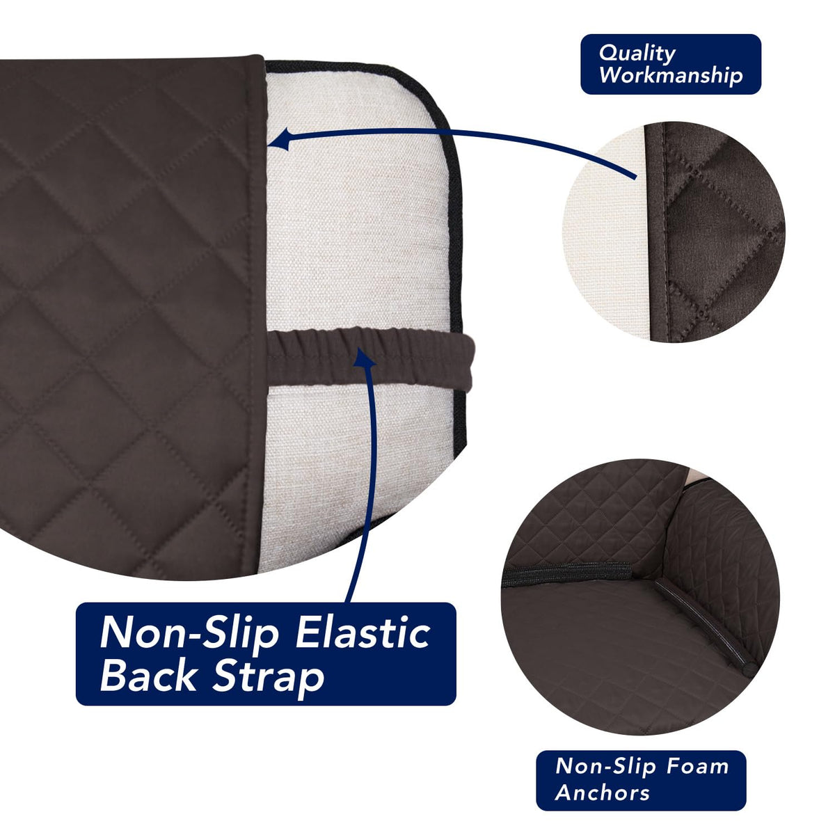 Reversible Quilted Couch Covers for Dogs Loveseat Sofa Cover 54"
