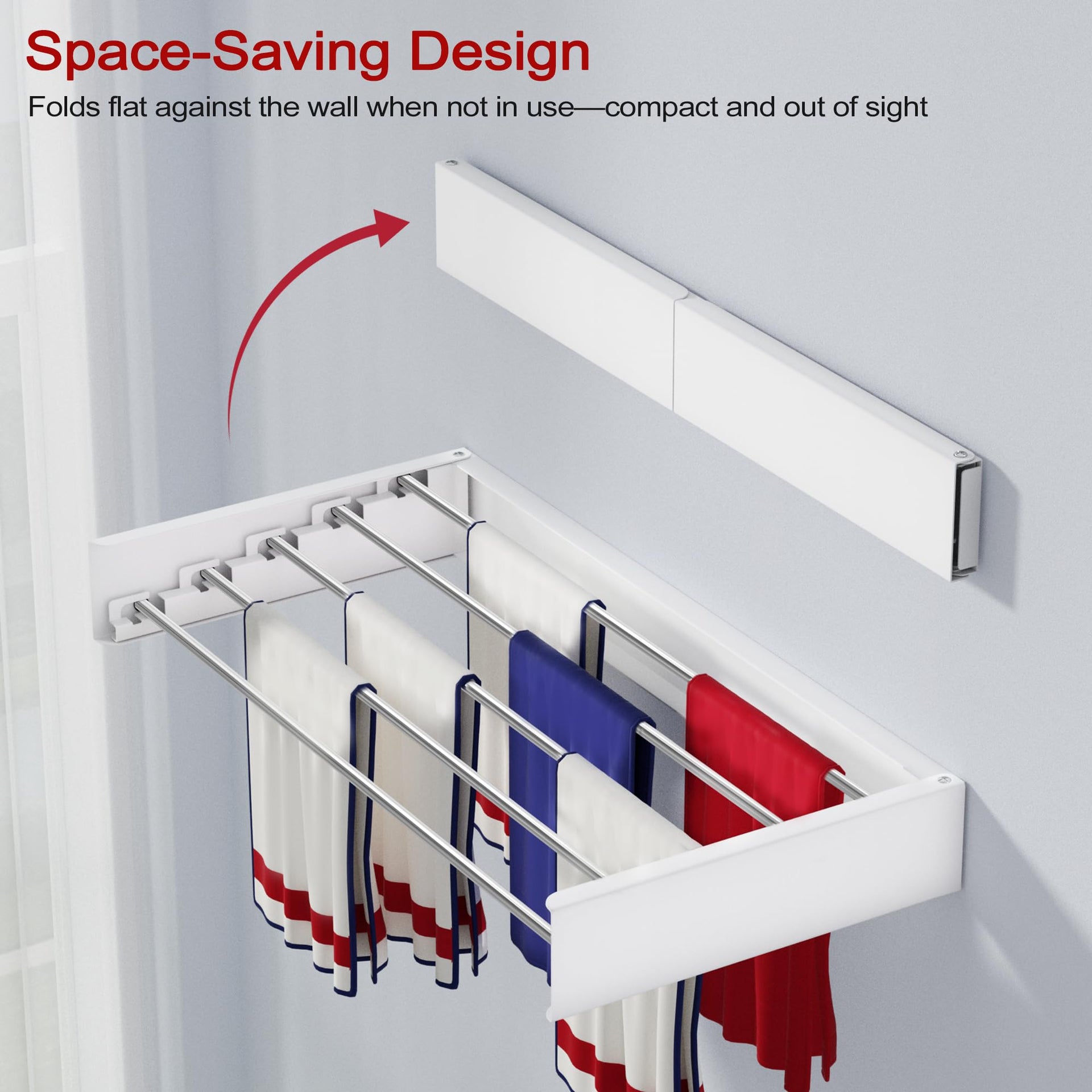 Wall Mounted Drying Rack 23.6"