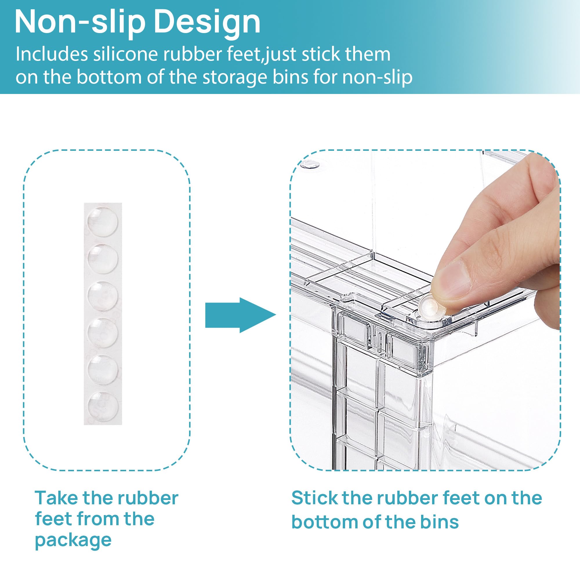 Clear Stackable Storage Drawers (4 Count)